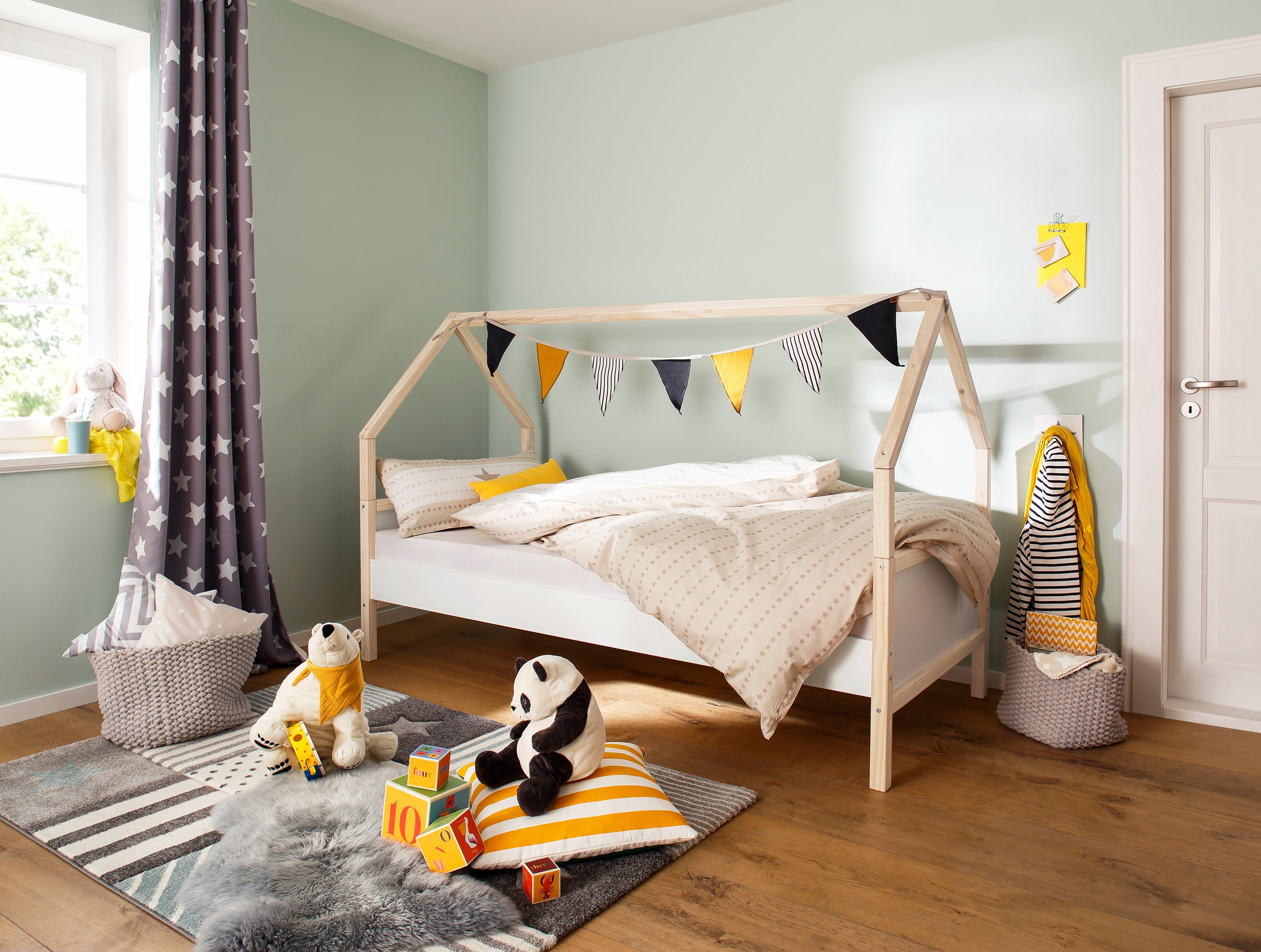 OTTO home Daybett Janne, Kiefernholz, in verschiedenen Farbvarianten, Liegefläche 90x200 cm