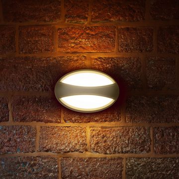 bmf-versand Außen-Wandleuchte Außenwandleuchte LED Wandleuchte Außen Wandlampe Wandstrahler Weiß