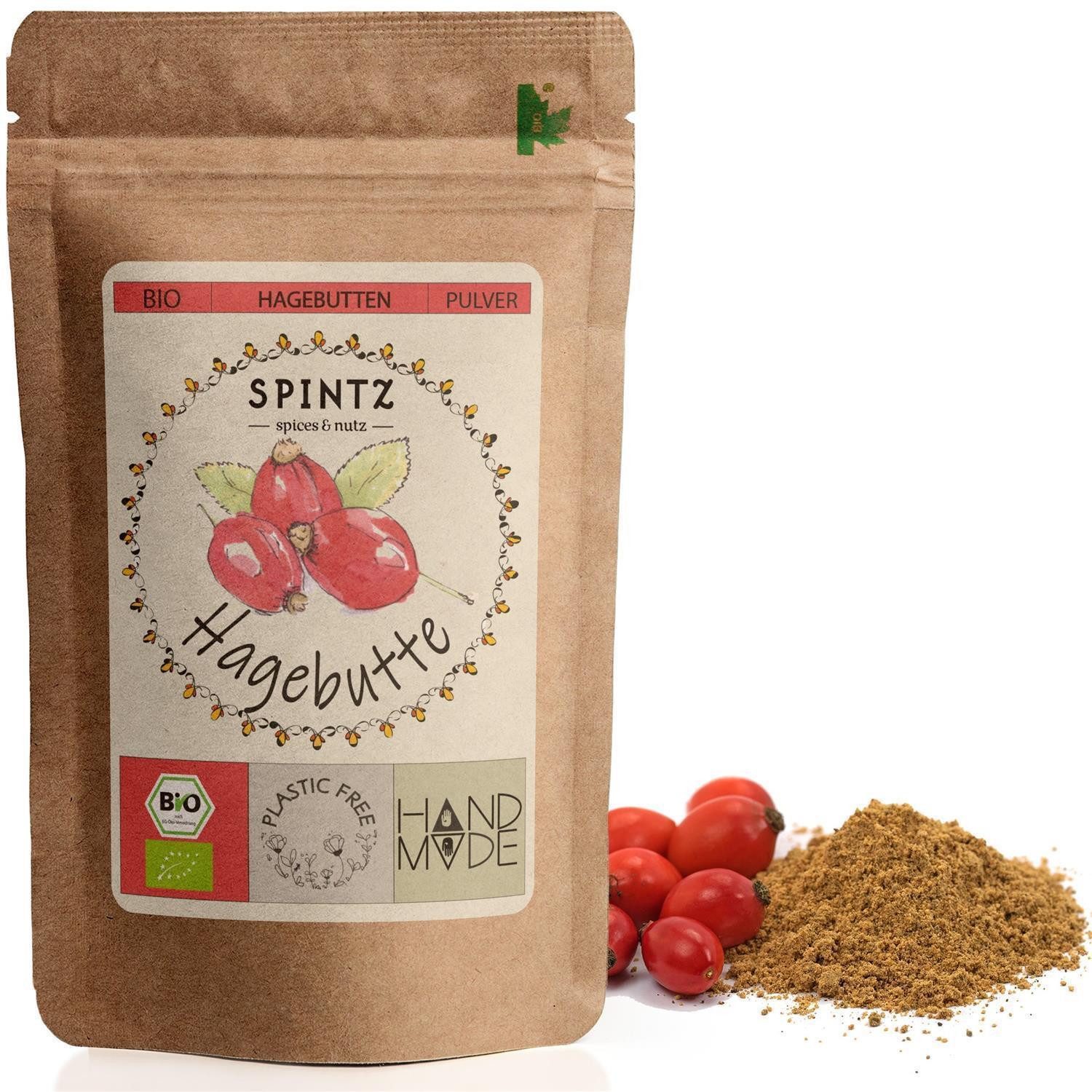 SPINTZ Bio Hagebutten Pulver Nach Bedarf, 1 er 500 g