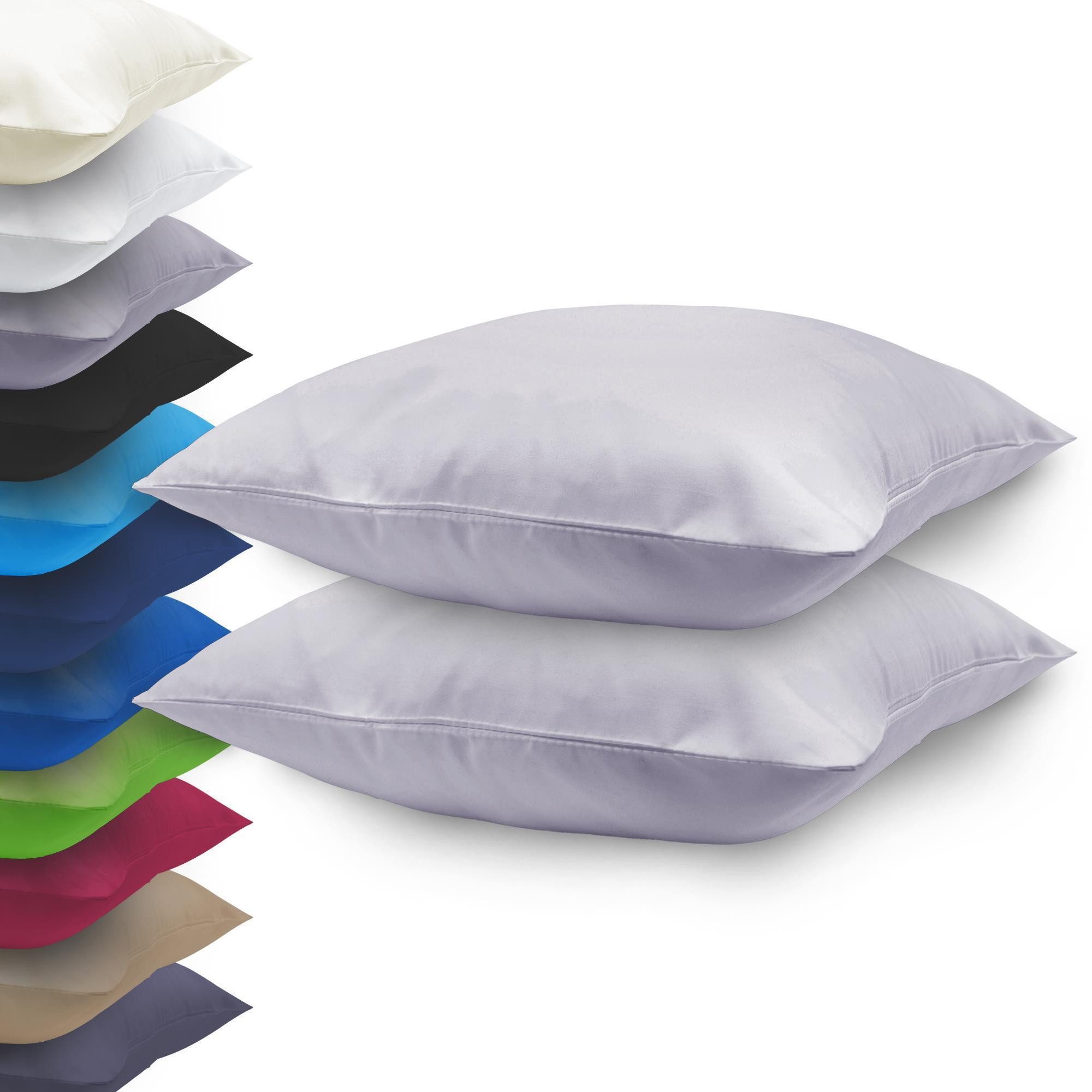 NatureMark Kissenbezüge 2er Pack Mikrofaser Kissenbezug, grau) günstig online kaufen