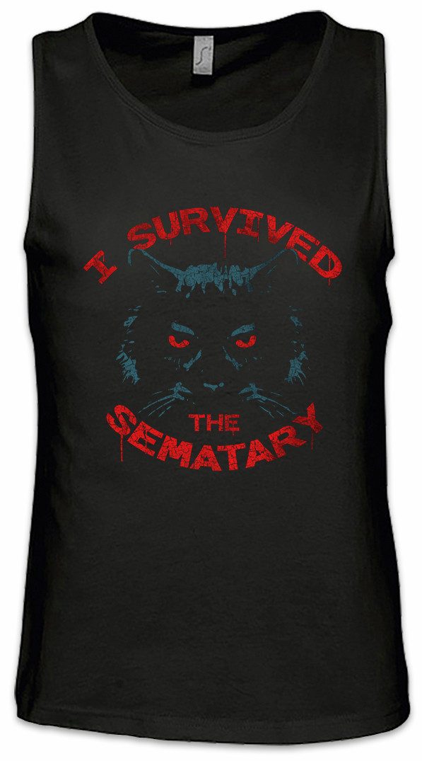 Tanktop I Survived The Sematary Ärmelloses T-Shirt Pet Friedhof Der Cemetery