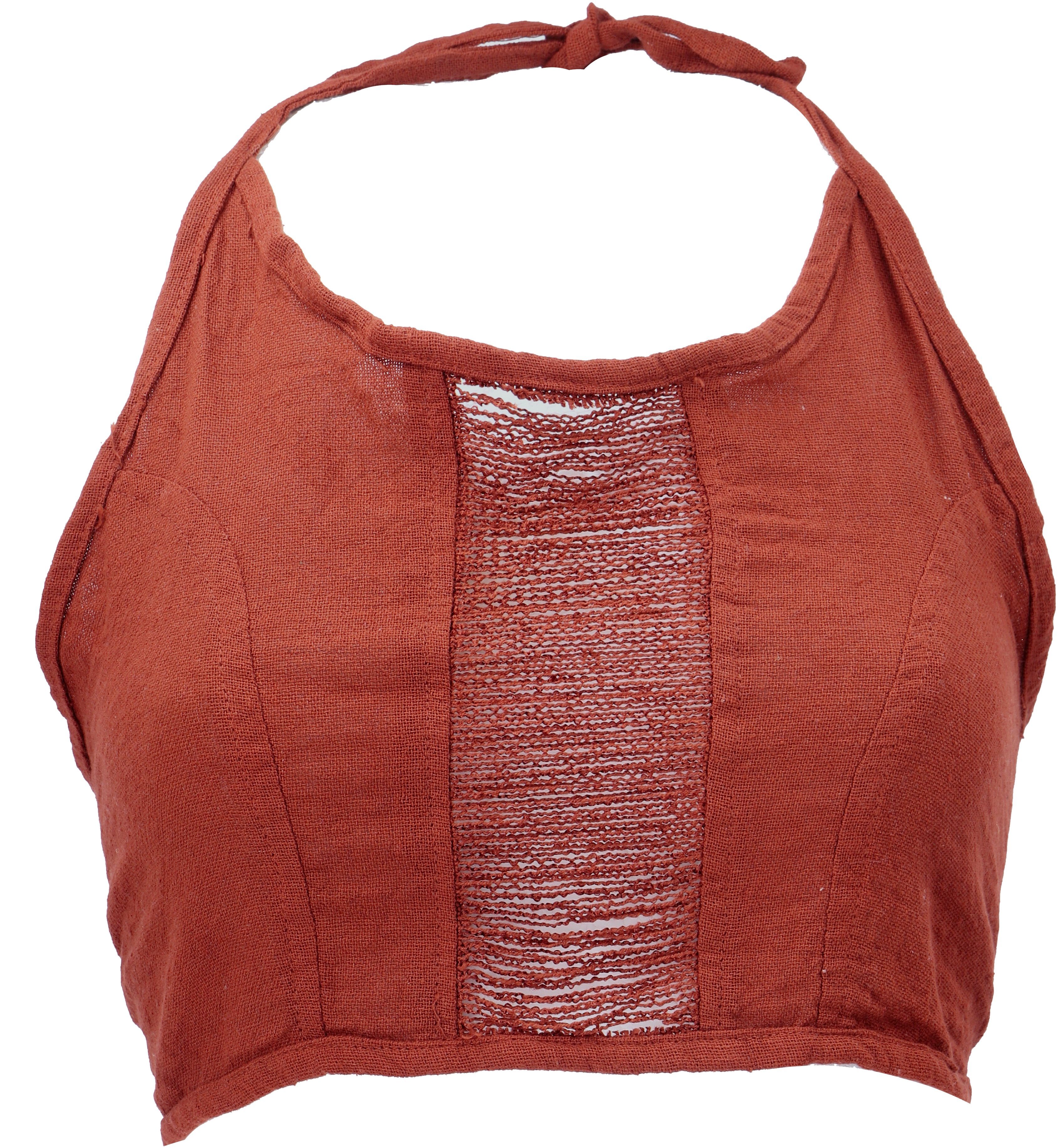 Guru-Shop T-Shirt Goa Top, Psytrance Neckholder günstig online kaufen