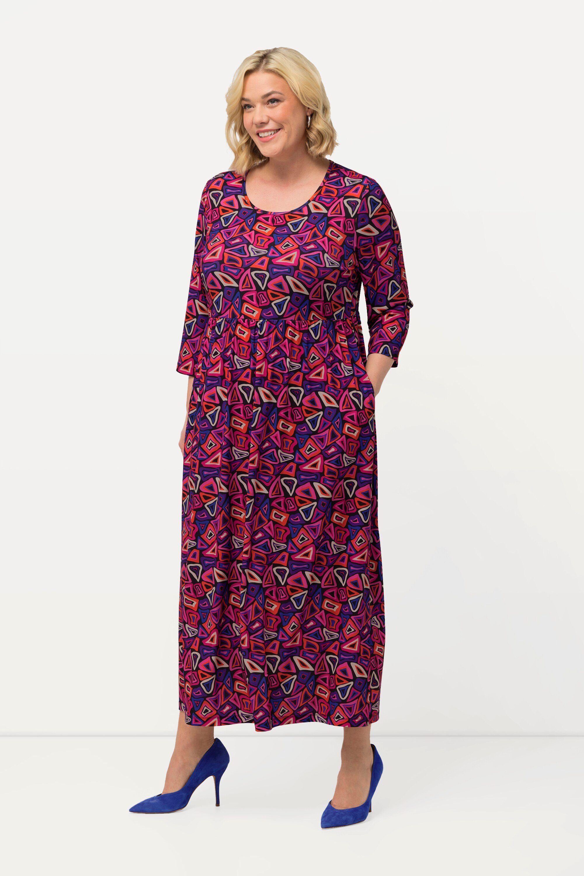 Ulla Popken Maxikleid Jerseykleid grafischer Druck günstig online kaufen