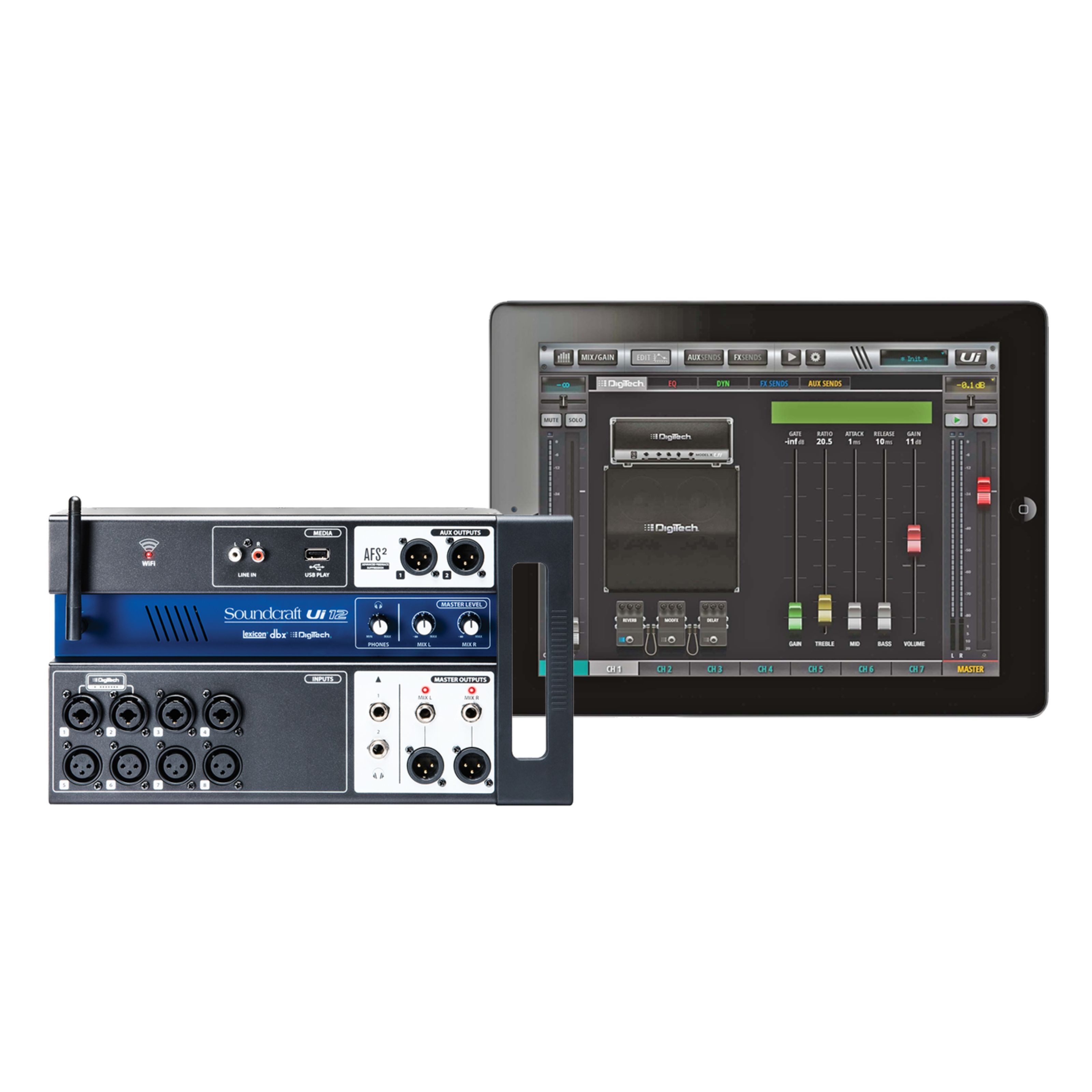 Soundcraft Mischpult, (PA Mischpulte, Mischpult Sets), Ui12 + Bag - Mischpult Set