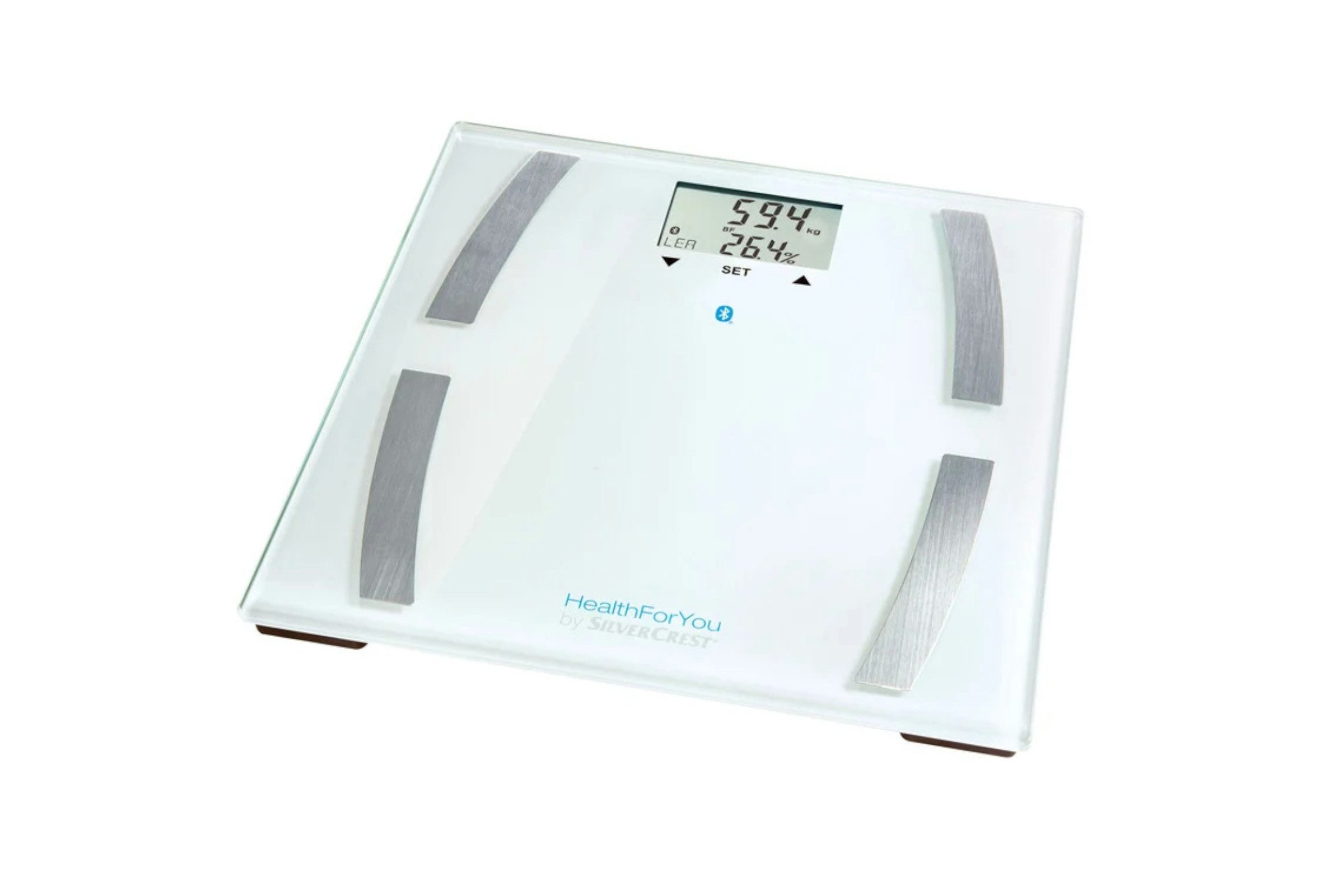SilverCrest Körper-Analyse-Waage Silvercrest Diagnosewaage SBF77 Bluetooth Appfunktion Weiß
