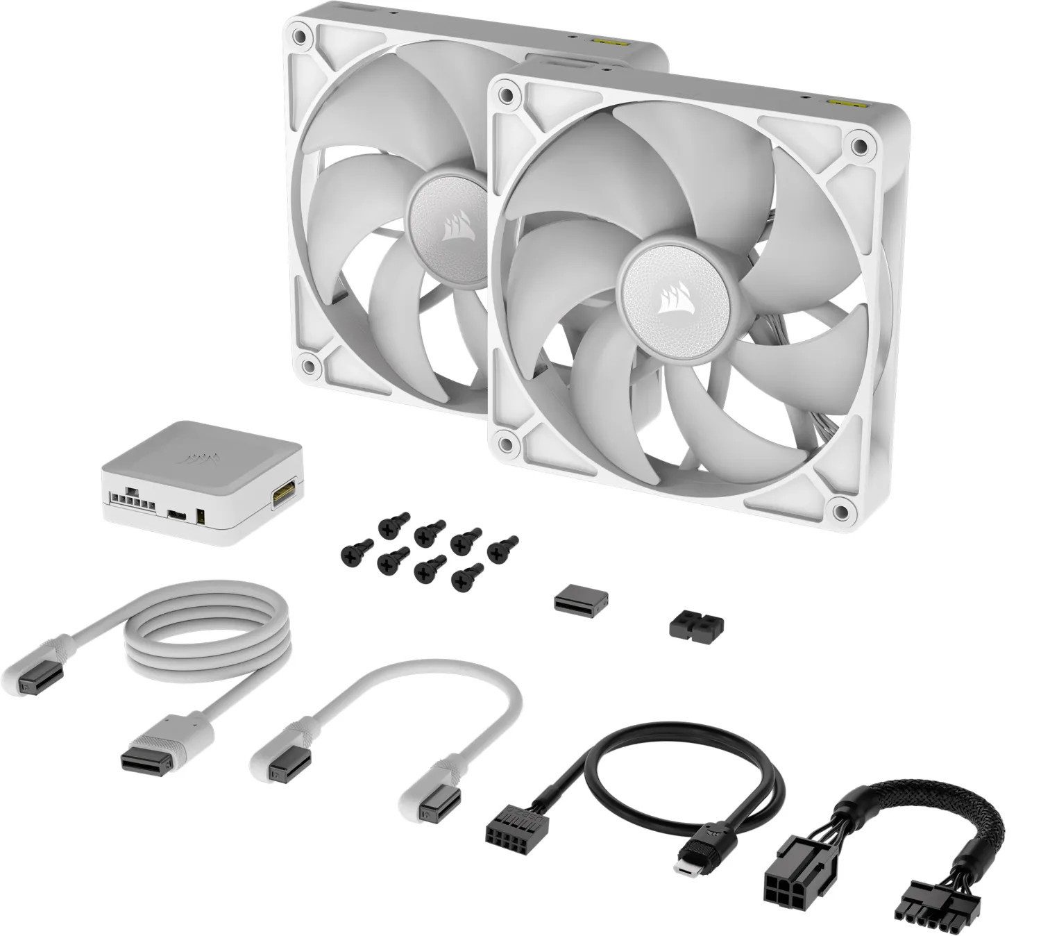 Corsair CPU Kühler iCUE LINK RX140 RGB 140-mm-PWM-Lüfter-Zweier-Starter-Kit