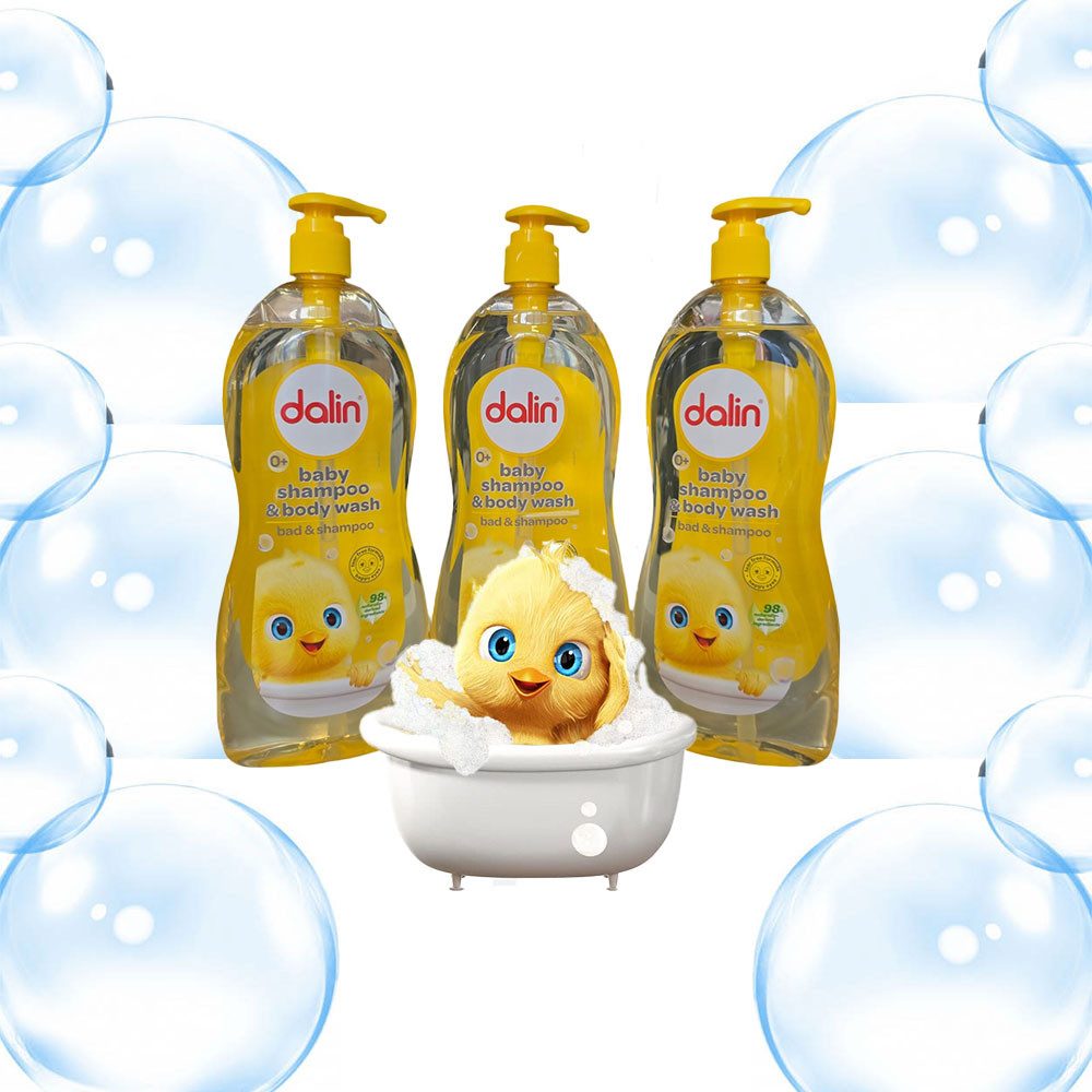Dalin Duschgel Dalin Baby Shampoo & Body Wash Classic 2-in-1 Pflege 900 ml, 1-tlg., 98 % Inhaltsstoffe natürlichen Ursprungs