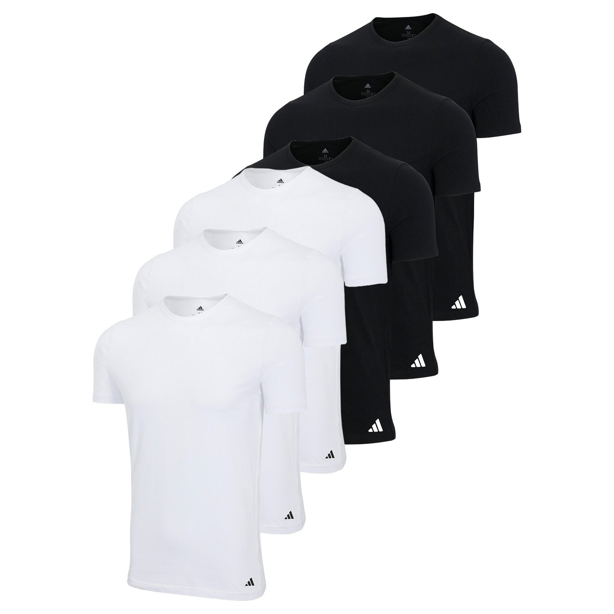 adidas Sportswear T-Shirt Herren T-Shirt 6er Pack Baumwolle (Packung, 6er Pack)