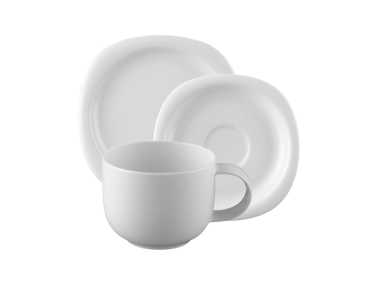 Rosenthal Kaffeeservice Suomi Weiss Gedeck 3tlg., Porzellan