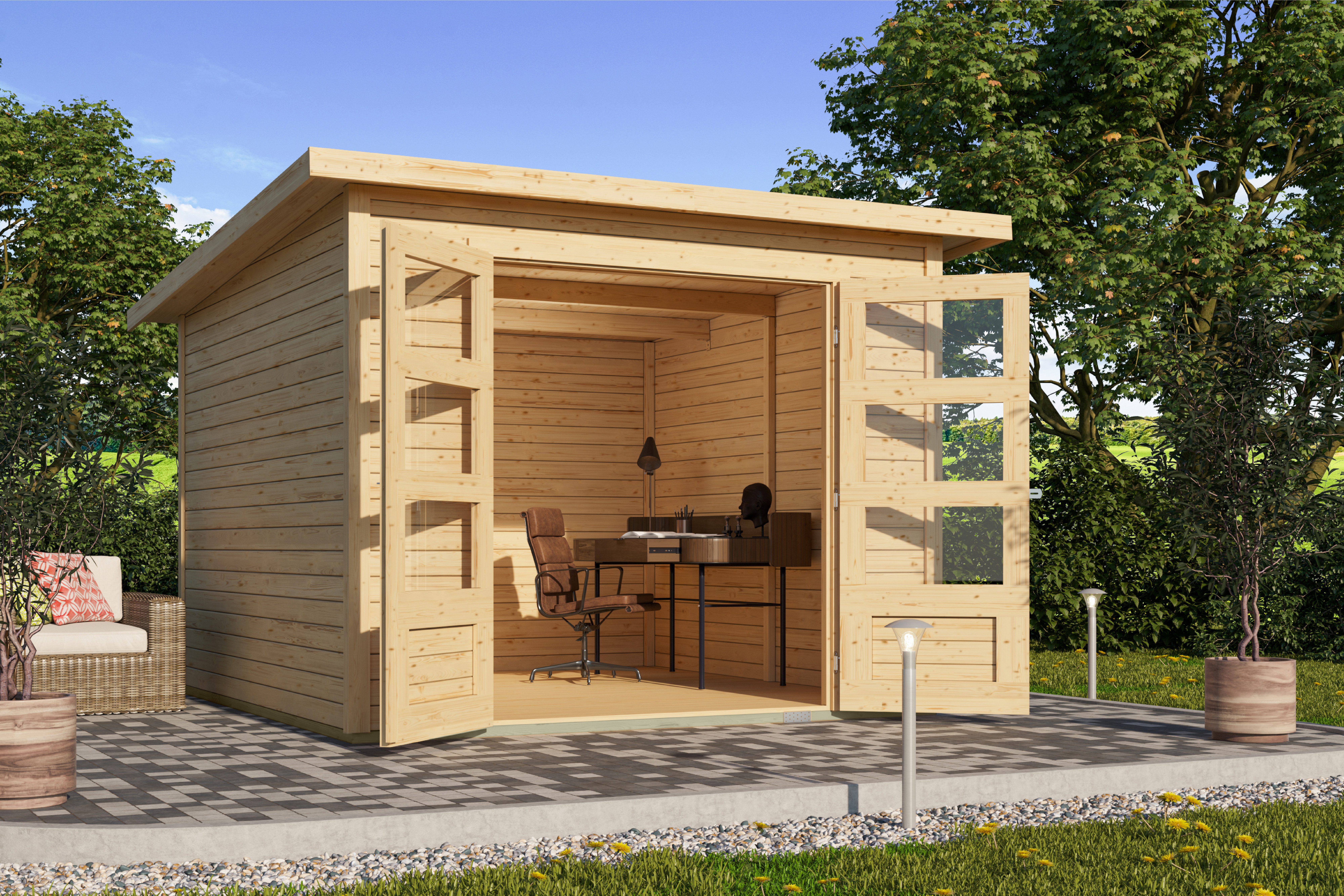 KONIFERA Gartenhaus Felix 4, BxT: 246x246 cm