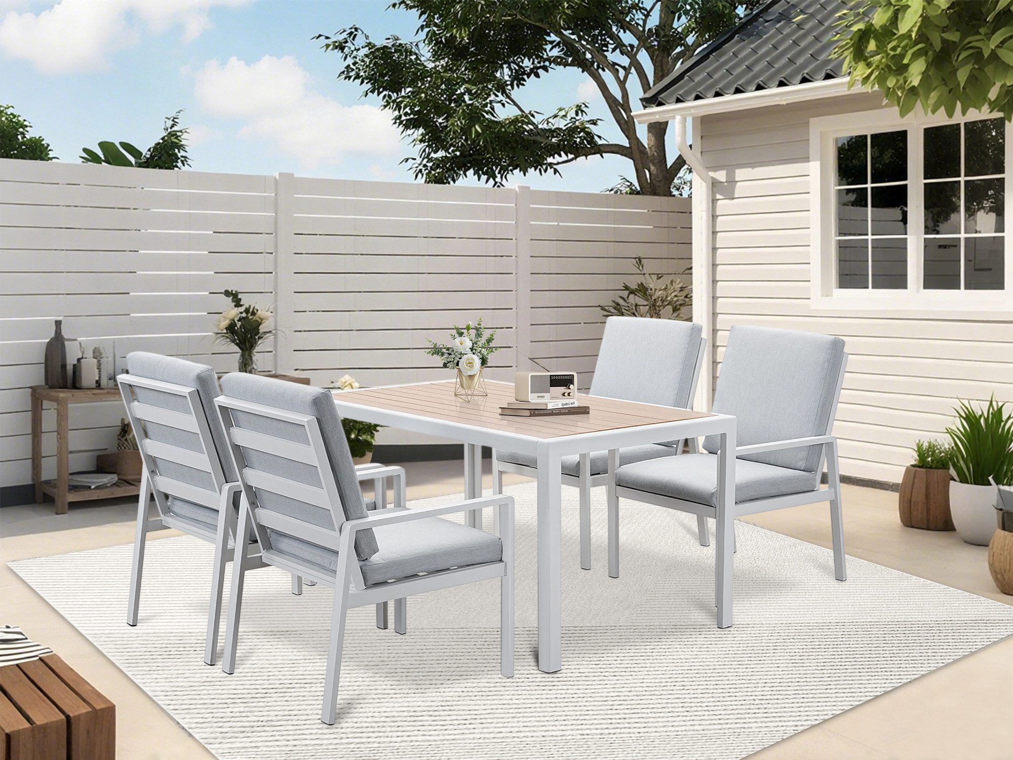 MeXo Gartenlounge-Set Gartenmöbel Set Aluminium, hoher günstig online kaufen