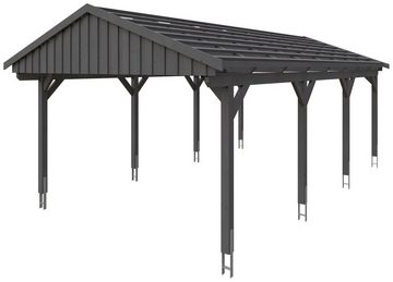 Skanholz Einzelcarport Fichtelberg, BxT: 423x808 cm, 379 cm Einfahrtshöhe, mit Dachlattung