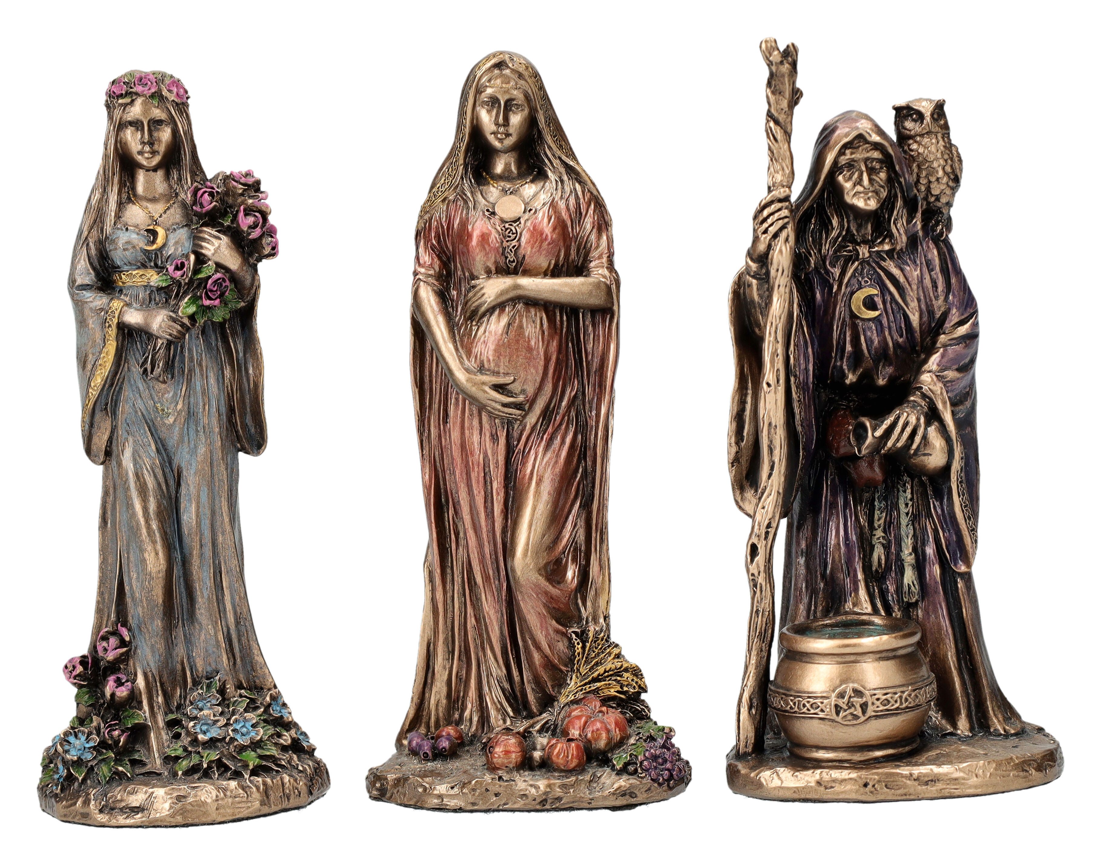 Figuren Shop GmbH Dekofigur Dreifaltige Göttin Figuren - Jungfrau Mutter Altes Weib - Veronese - M