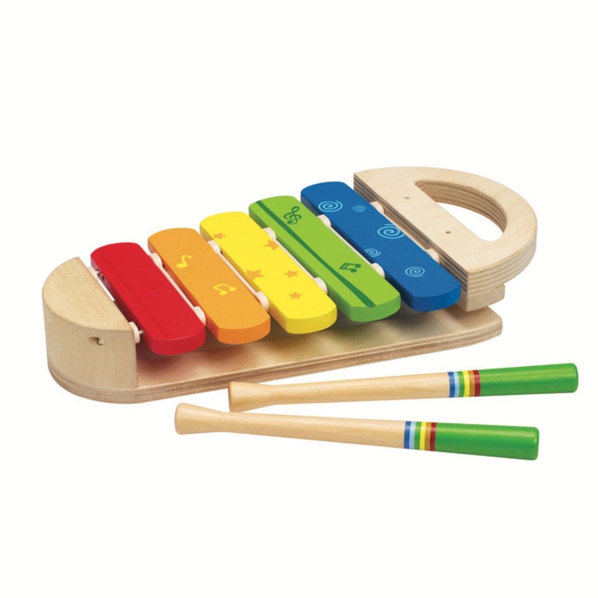 Hape Spielzeug-Musikinstrument Xylophon Regenbogen aus Holz
