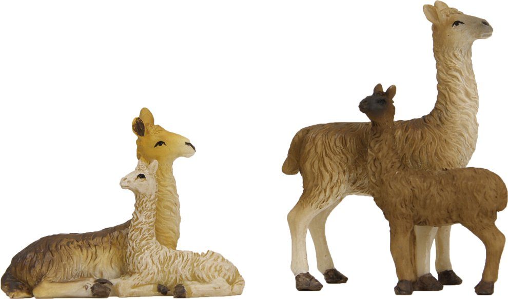 FADEDA Tierfigur 2x FADEDA Lamas, klein, Höhe in cm: 5,5 (2 St)