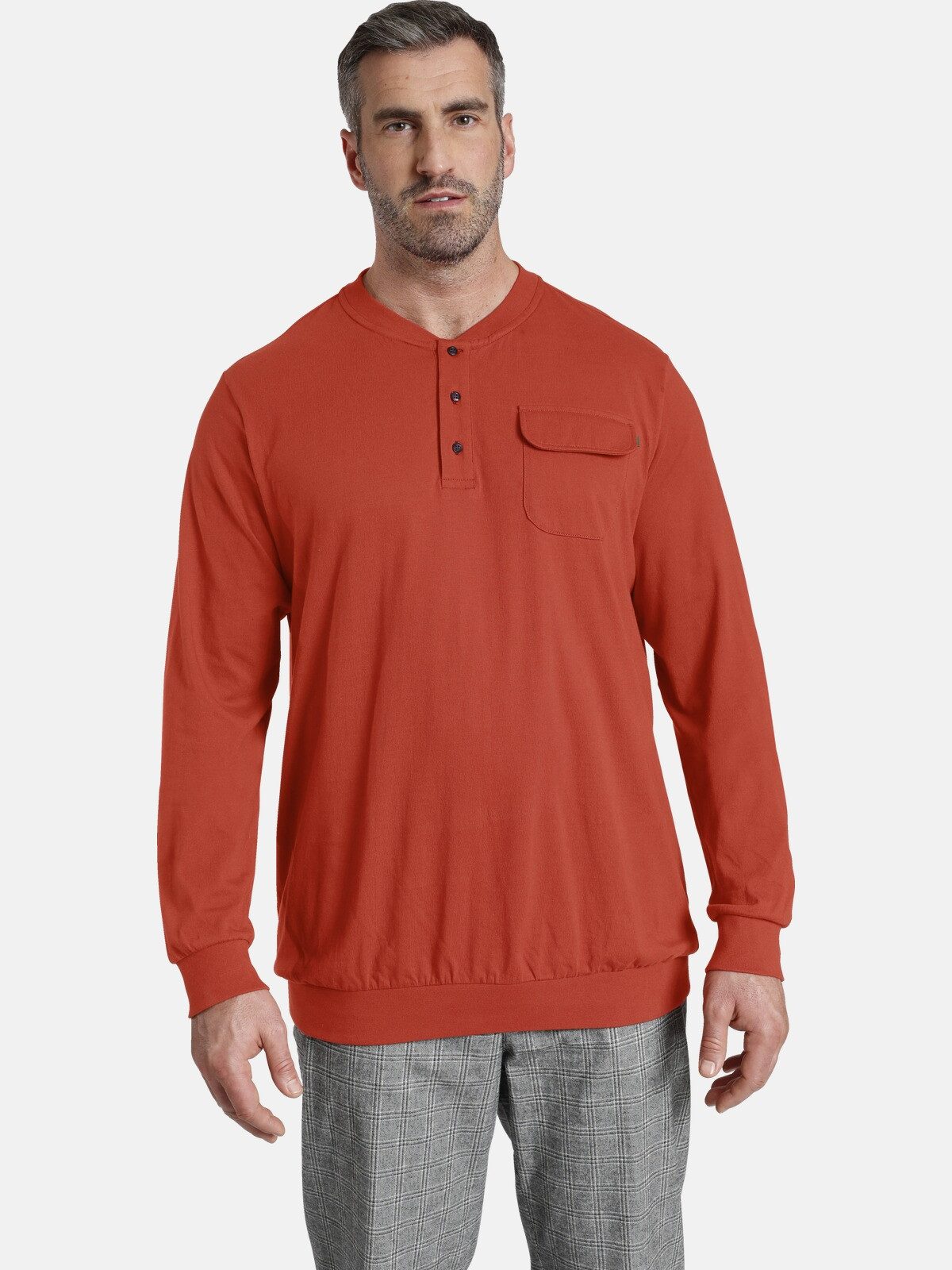 Charles Colby Sweatshirt EARL KEITH mit Knopfleiste
