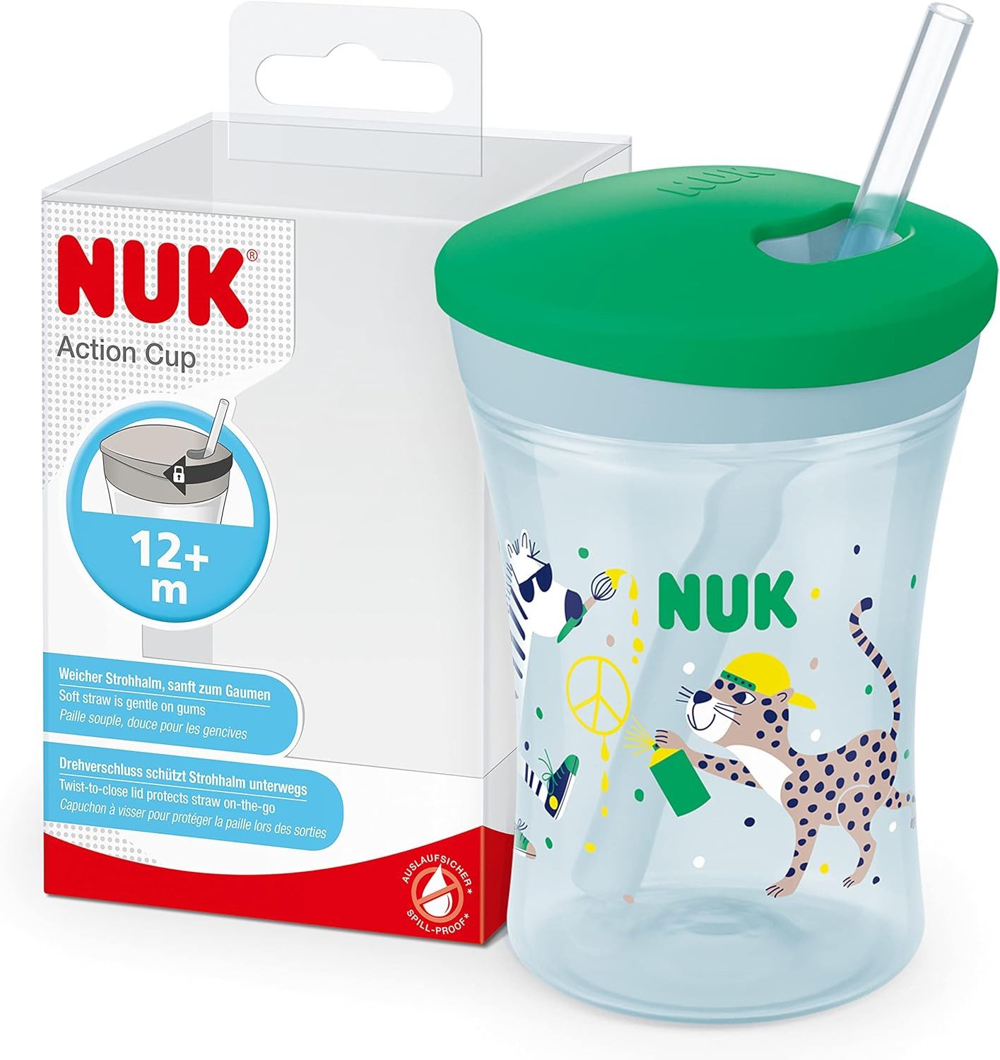 Trinkflasche NUK Aciton Cup, 230ml, grün
