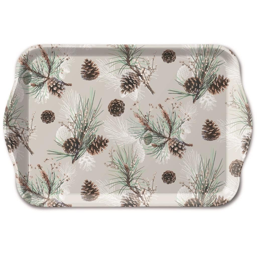 Ambiente® Papierserviette Weihnachten – Tray Melamine – Tablett – Format: 13 x 21 cm – Pine
