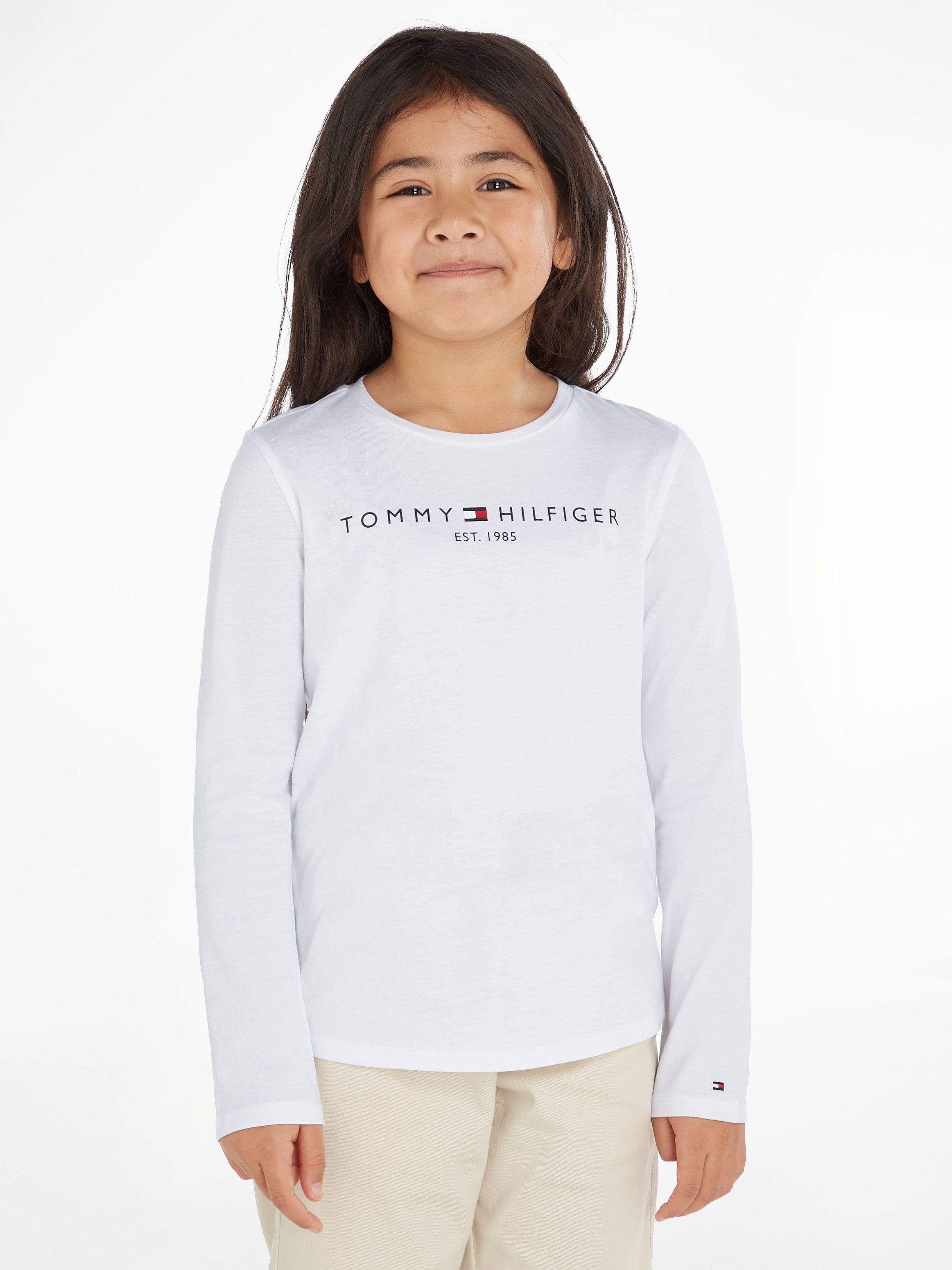 Tommy Hilfiger Langarmshirt ESSENTIAL TEE L/S mit Tommy Hilfiger Logo-Schriftzug