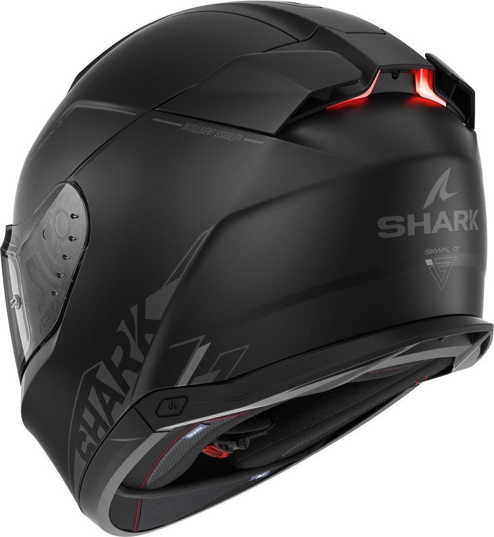 Shark Motorradhelm Skwal i3 Blank SP Helm, Vorbereitet Für Kommunikationssystem,integriertes Sonnenvisier