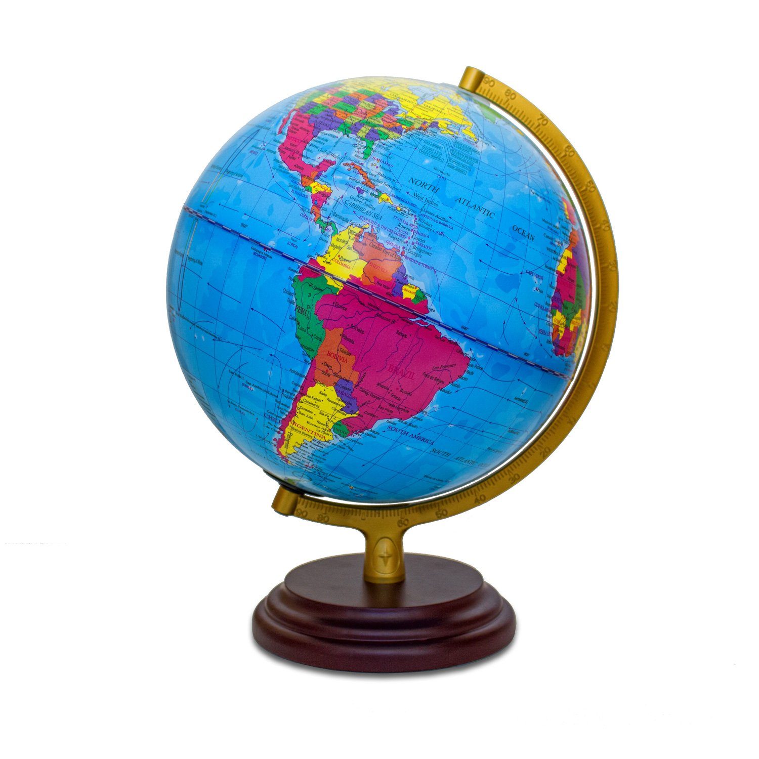 Magellan Expedition Globus Cimbria Leuchtglobus Tischglobus 25 cm Globus politischem Kartenbild