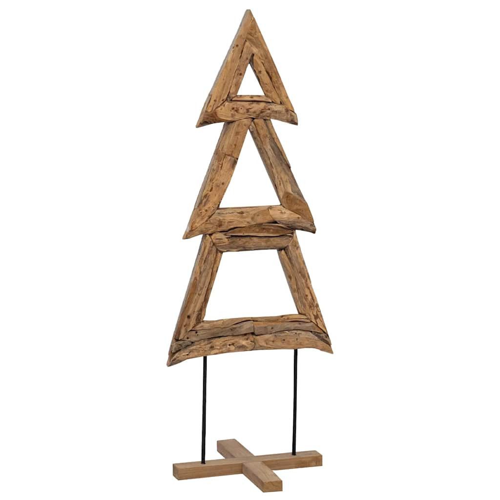 vidaXL Künstlicher Weihnachtsbaum Weihnachtsbaum mit Ständer Braun 90 cm Massivholz