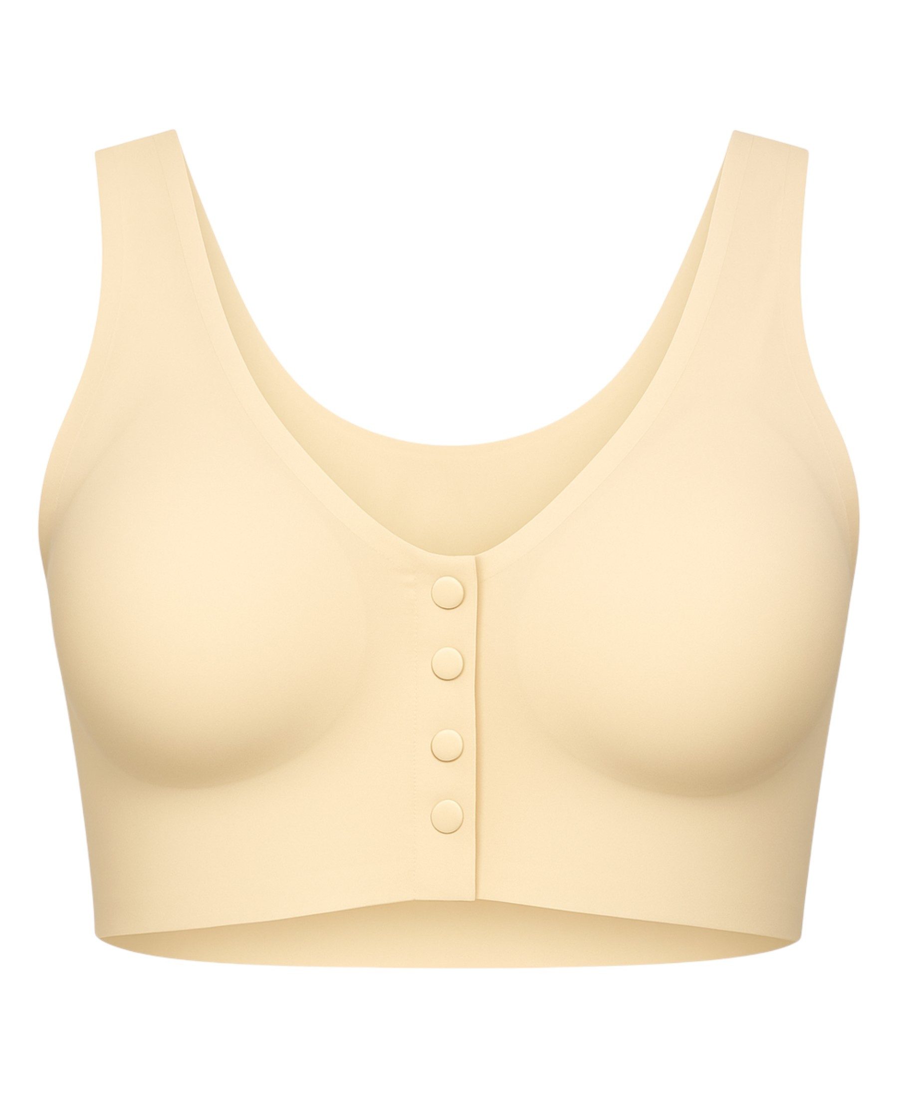 fashionshowcase Bustier mit Pads mit Vorderverschluss ohne Bügel – Soft-BH, Sport-BH Top (1-tlg) nahtlos, Vorderverschluss, figurformend, kein Bügel