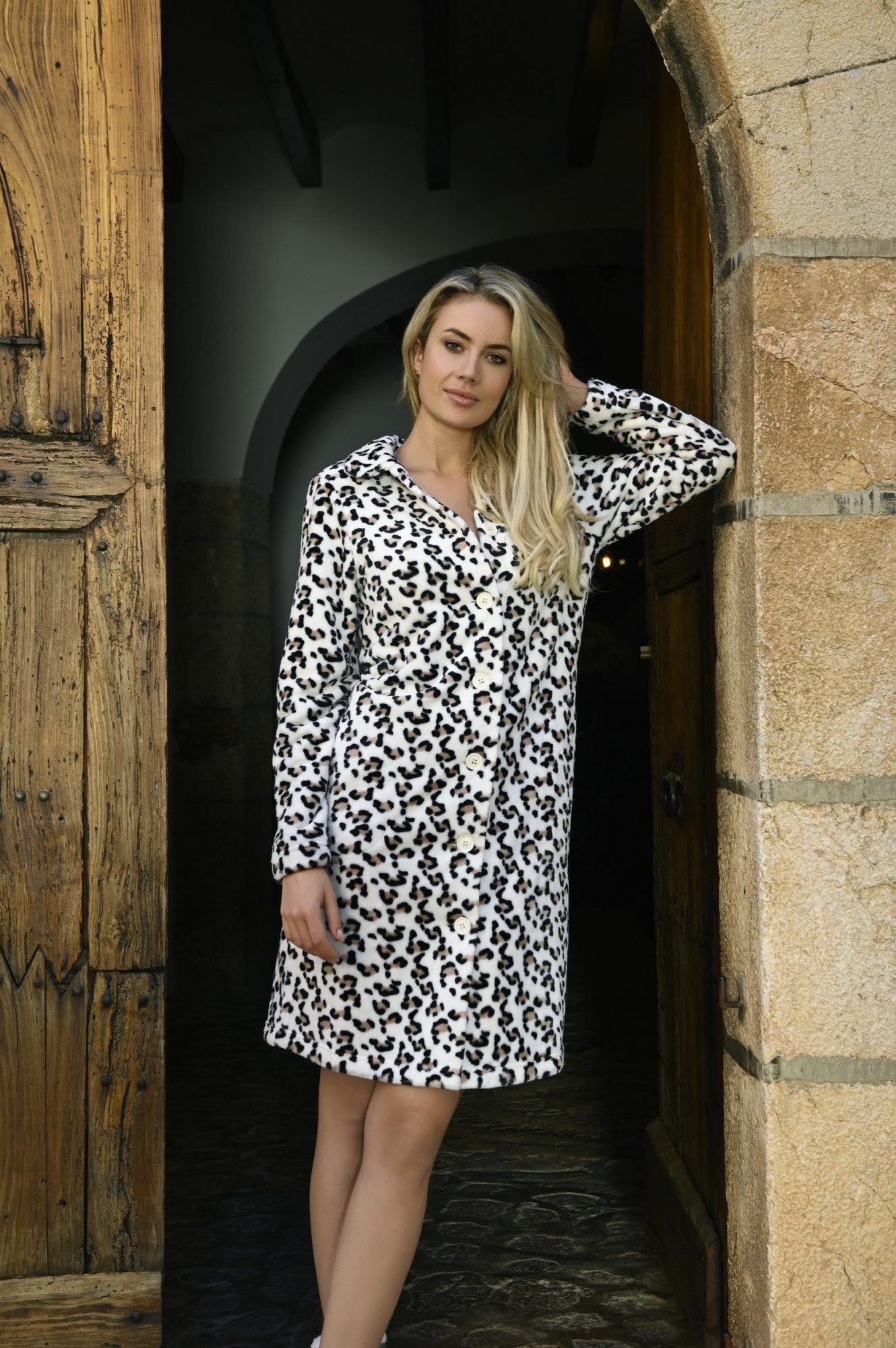 Ringella Damenbademantel im Animalprint mit durchgehender günstig online kaufen
