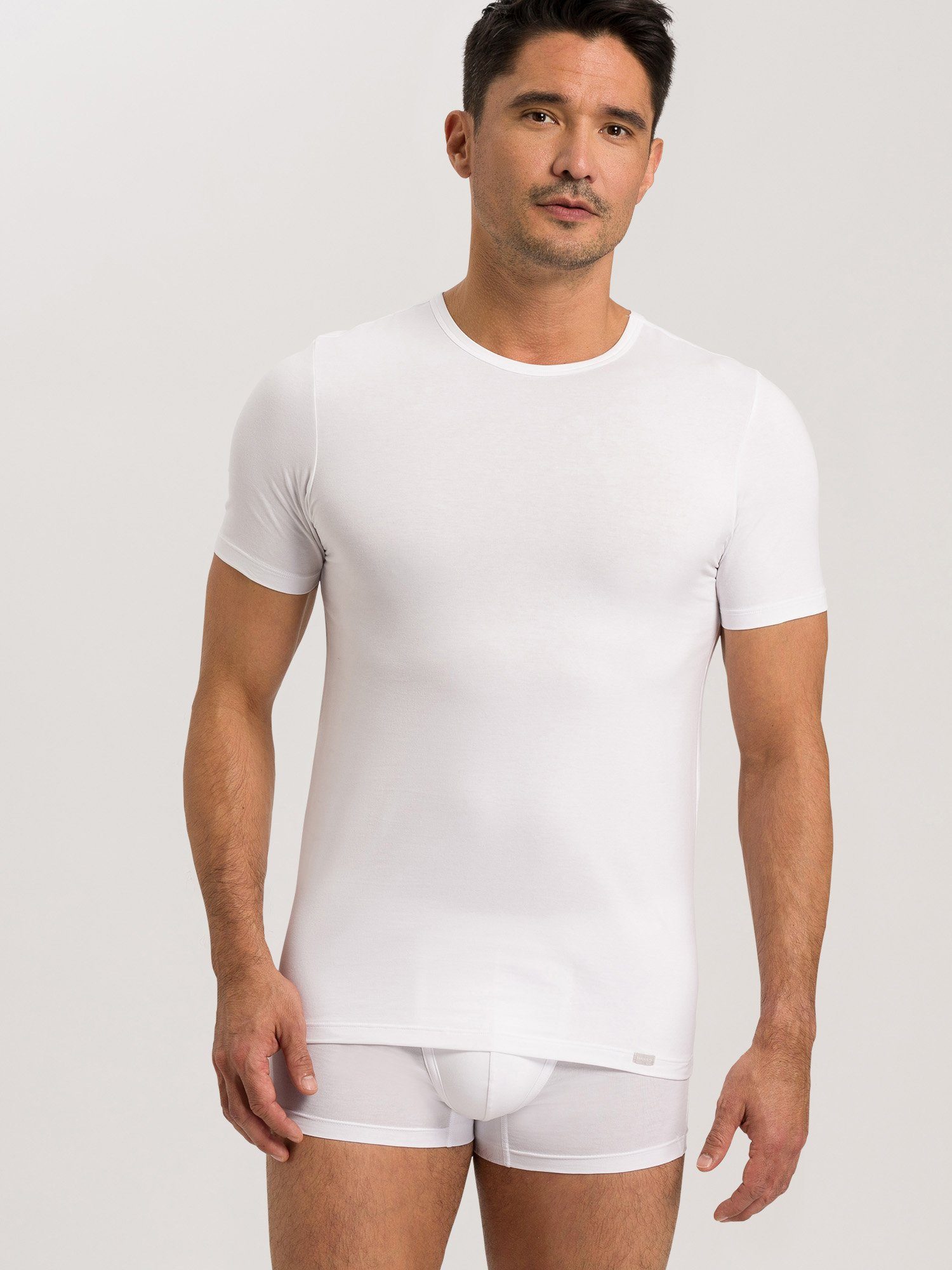 (2-tlg) coal Cotton Hanro mélange white / Essentials T-Shirt