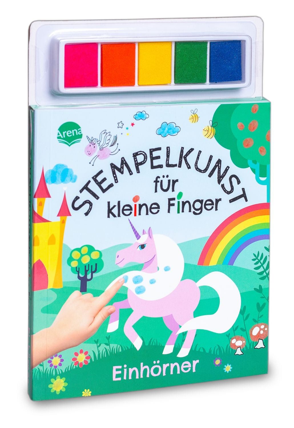 Stempelkunst für kleine Finger. Einhörner / Hinkler, Fingerstempeln für Kinder ab 3 Jahren mit 5 Stempelkissen