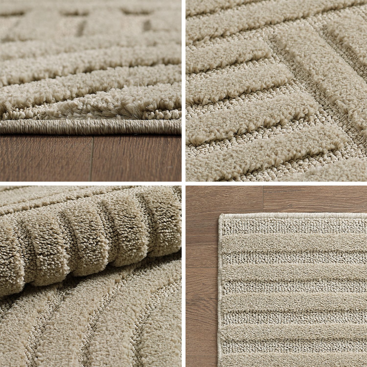 SIMPEX24 Designteppich Skandinavischer Boho, Rund, Höhe: 8 mm, Teppich Wohn günstig online kaufen