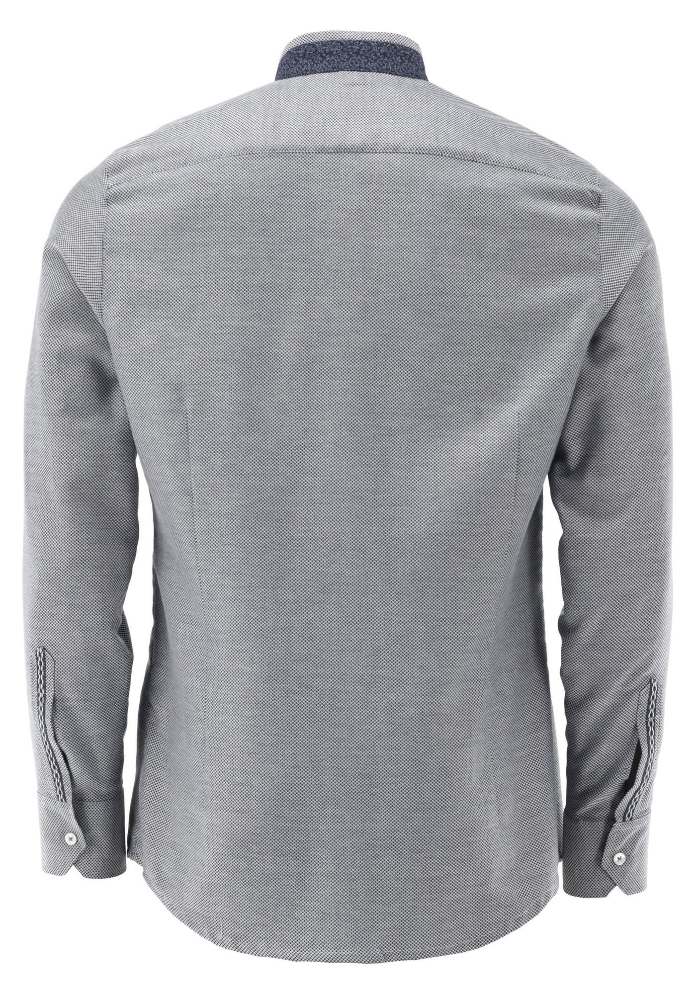 OS Trachten Trachtenhemd Tomno Slim Fit, 1/1-Arm, Stehkragen