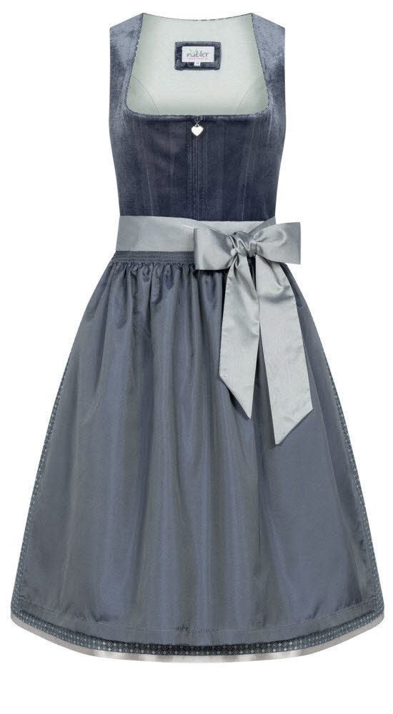 Trachtenkleid Midi Dirndl Evi in Blau von Nübler
