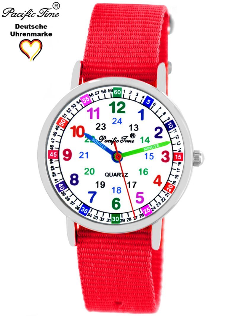 - Pacific Mix Gratis First Design rot Armbanduhr Lernuhr Kinder Match und Quarzuhr Versand Time Wechselarmband,