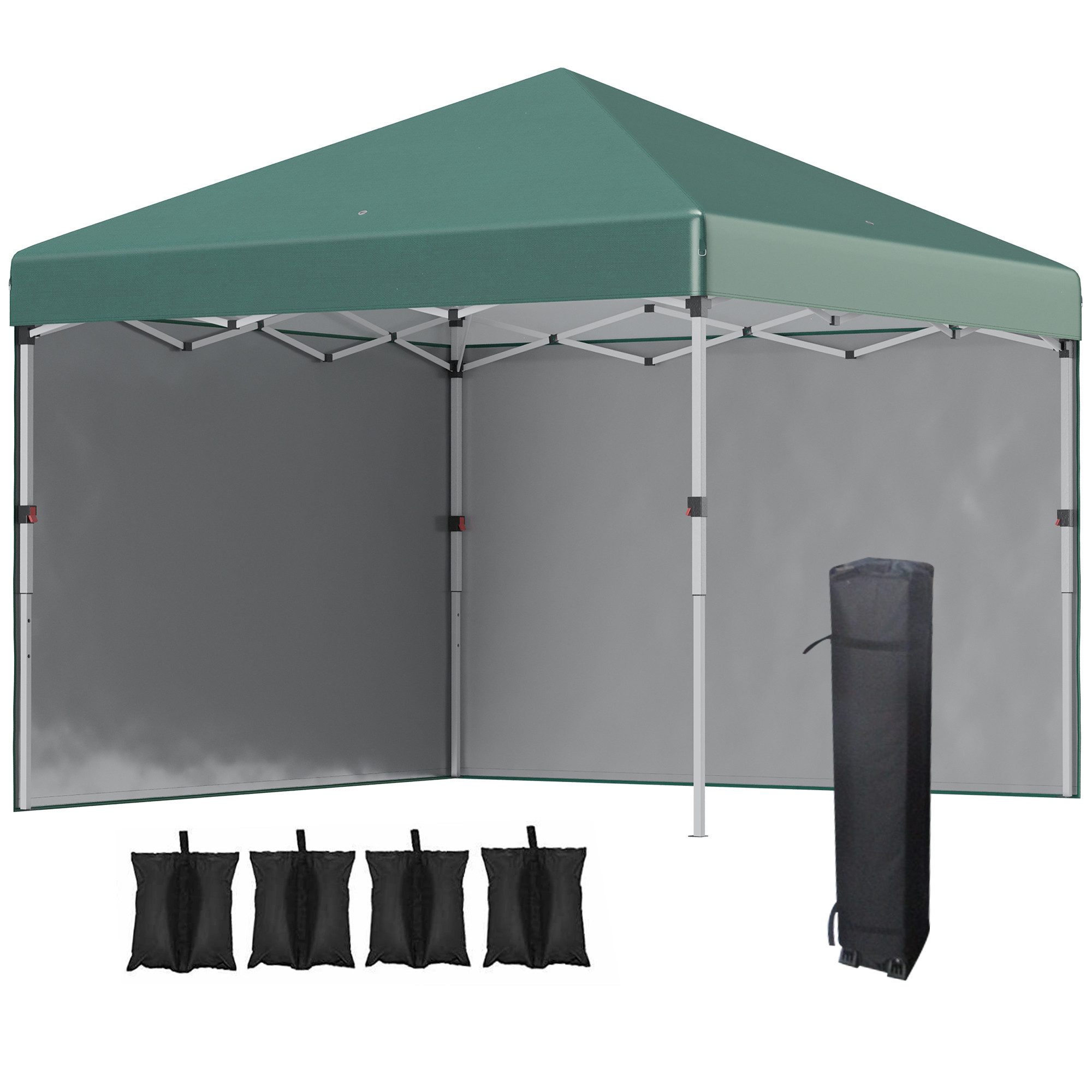 Pavillon ca.3x3m, wasserabweisend Stabil Winterfest Pop-up Faltpavillon