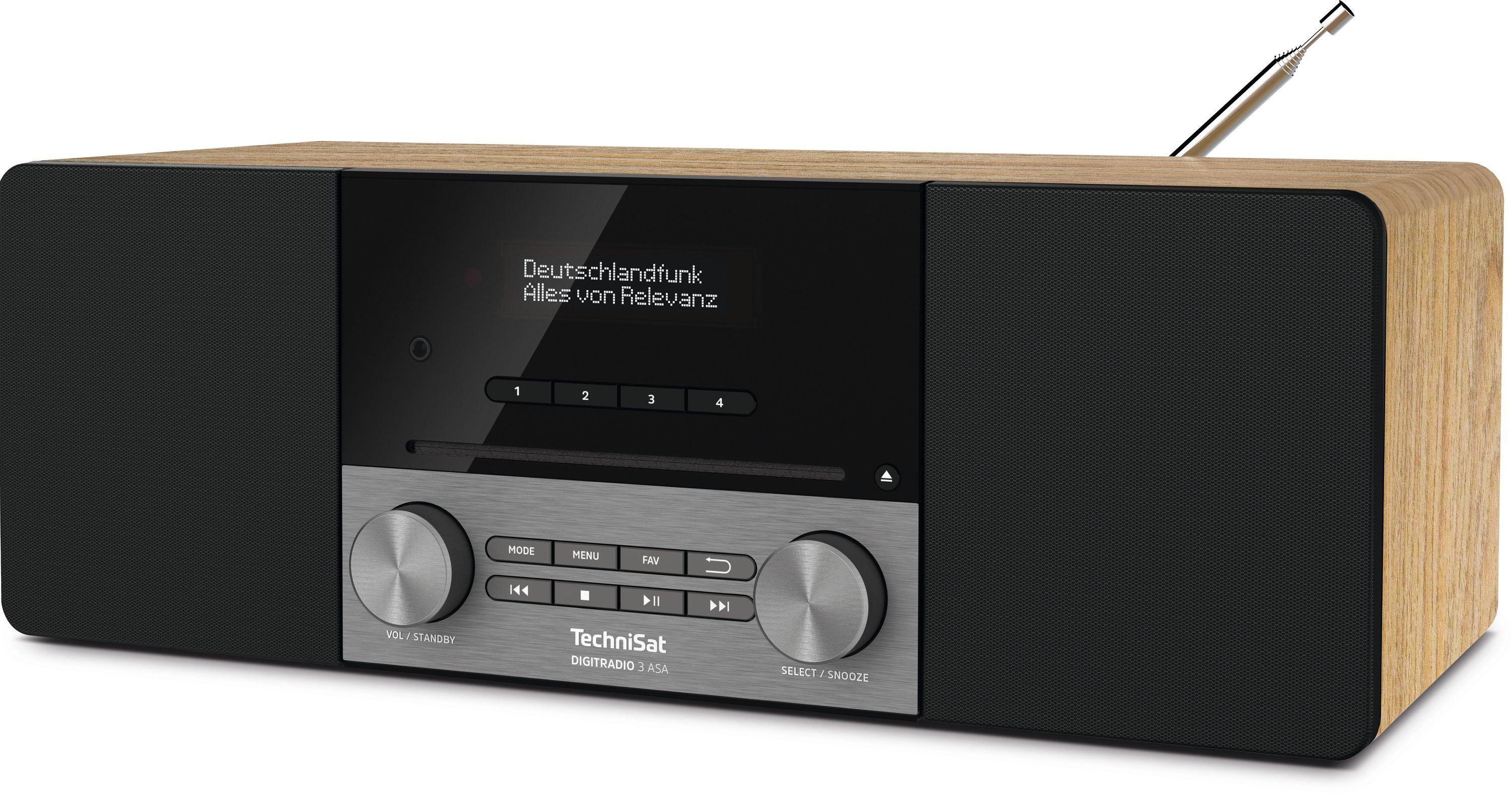 TechniSat DIGITRADIO 3 ASA Digitalradio (DAB) (Digitalradio (DAB), FM-Tuner mit RDS, 20 W, CD-Player, Bluetooth)