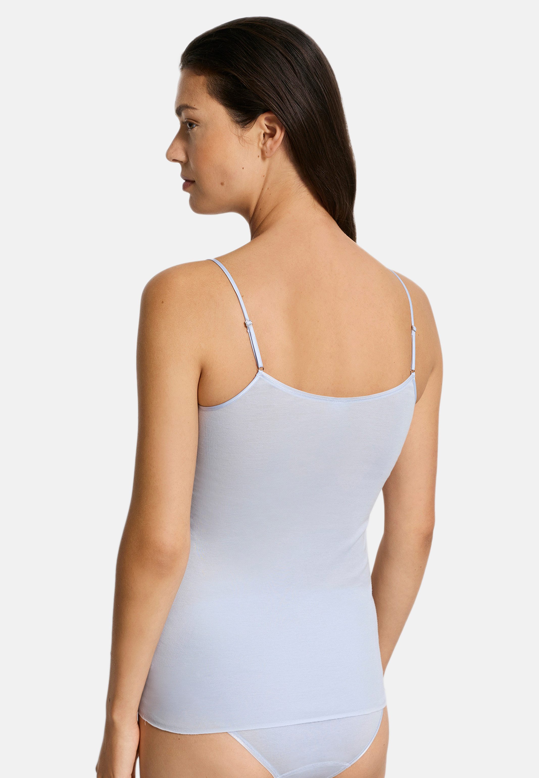 Hanro Unterhemd Cotton Seamless (1-St) Spaghetti Top - Baumwolle - Atmungsaktiv - Angenehm auf der Haut