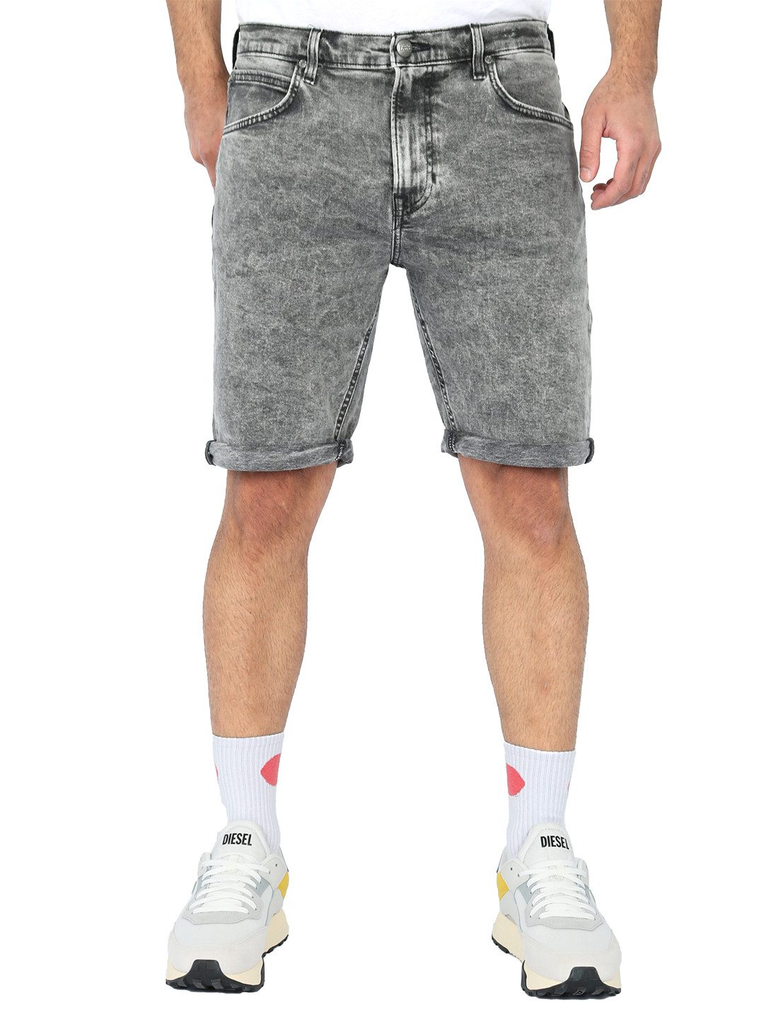 Lee® Jeansshorts Regular Fit - 5 POCKET Grey Storm