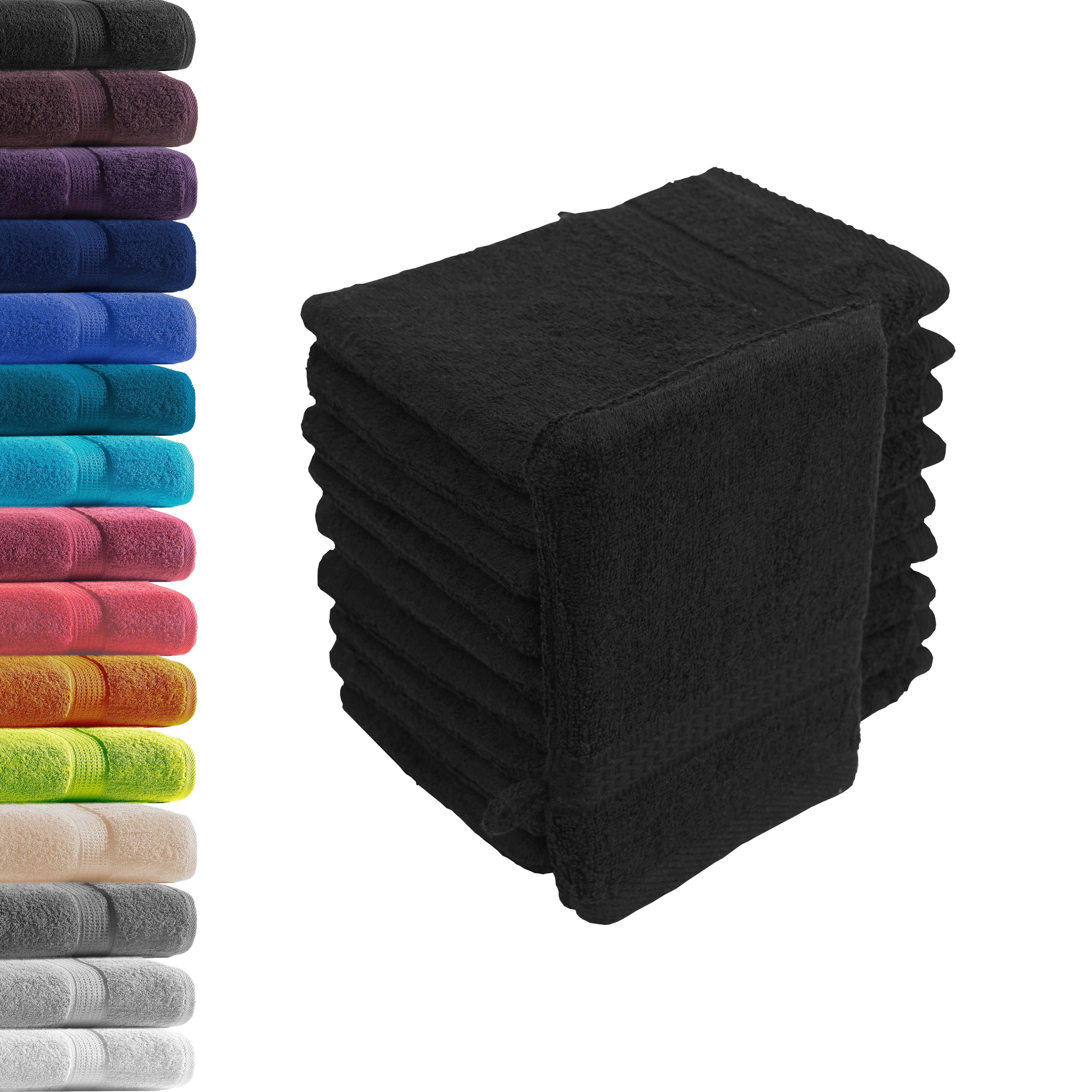 Hometex Premium Textiles Waschhandschuh in Premium Qualität 500 g/m², Feinster Frottier-Stoff 100% Baumwolle, (10er Set), weich, saugfähig, extra schwer & flauschig - TEST BILD TOP MARKE 2025