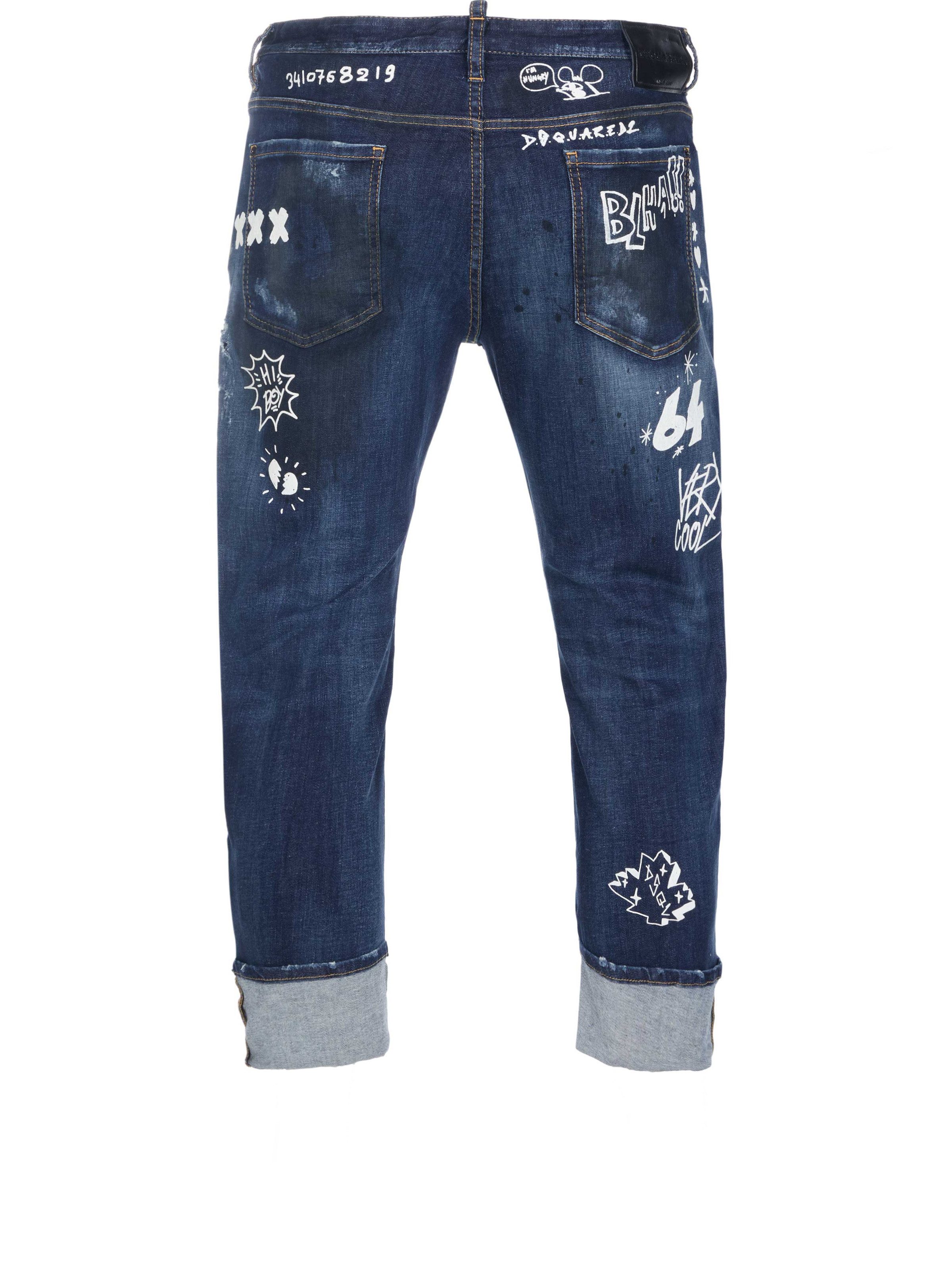 Dsquared2 Straight-Jeans Dsquared2 Big Dean´s Brother Jeans blau