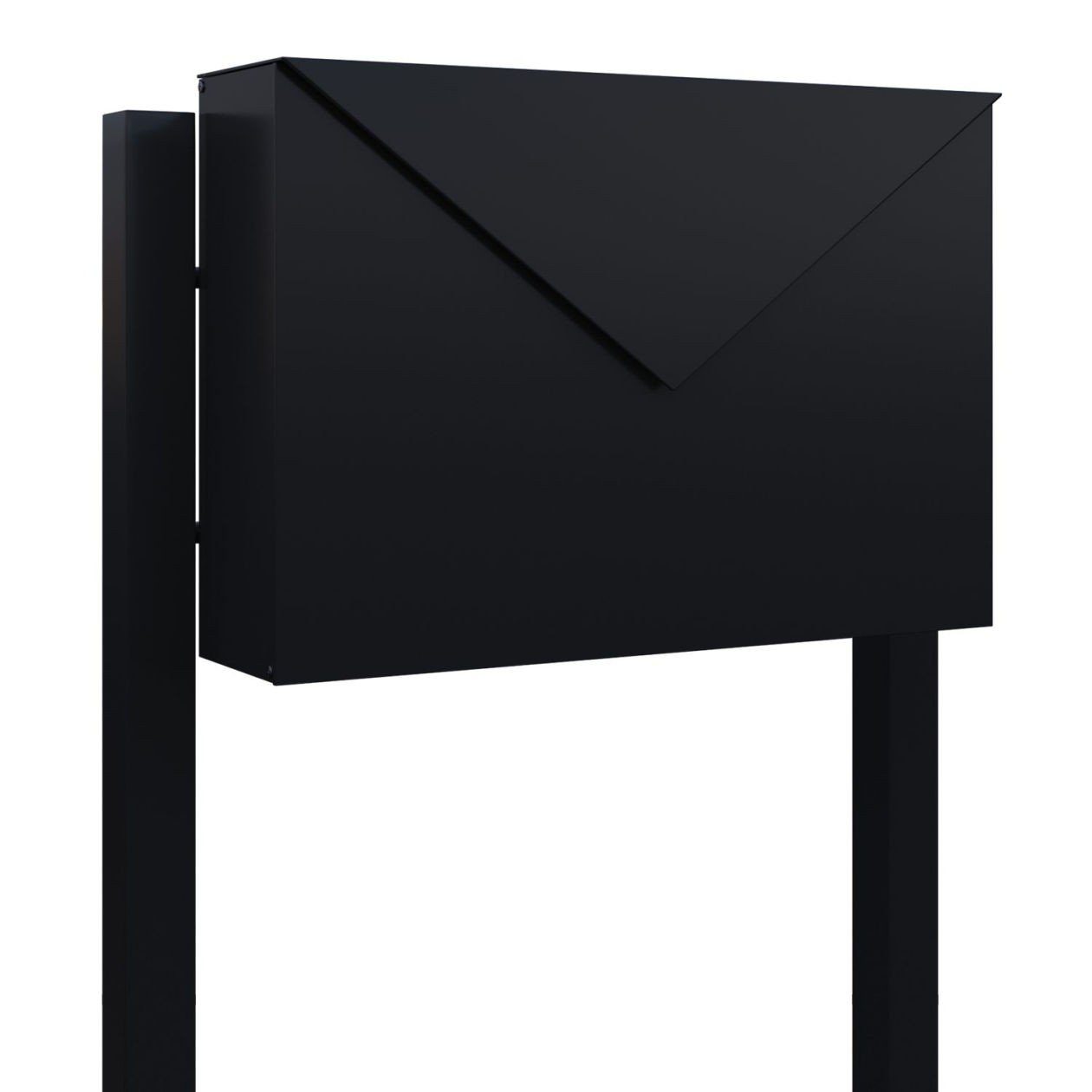 Bravios Briefkasten Standbriefkasten Letter Schwarz