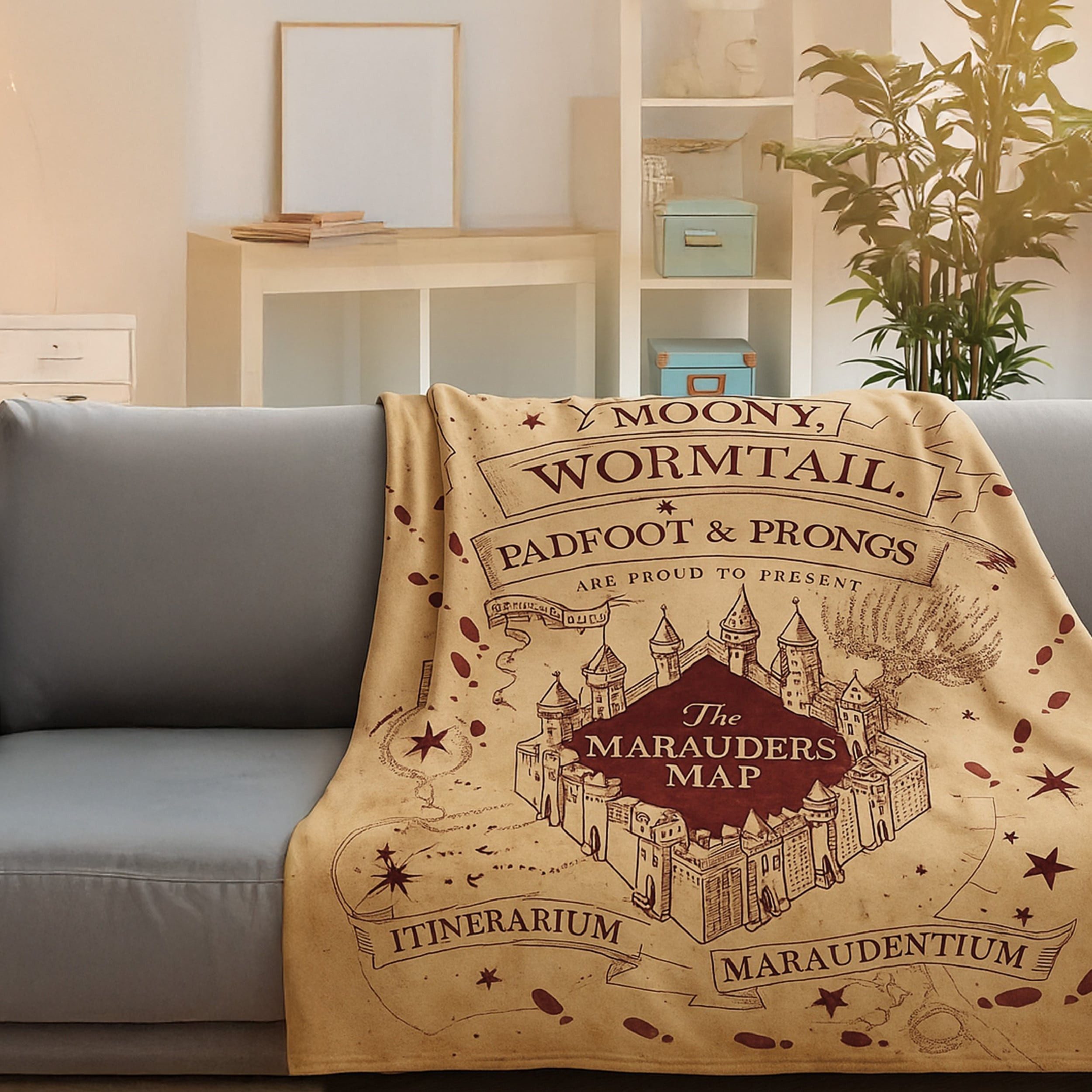 Kinderdecke Harry Potter mit "Karte des Rumtreibers", XL Tagesdecke 150 x 2 günstig online kaufen