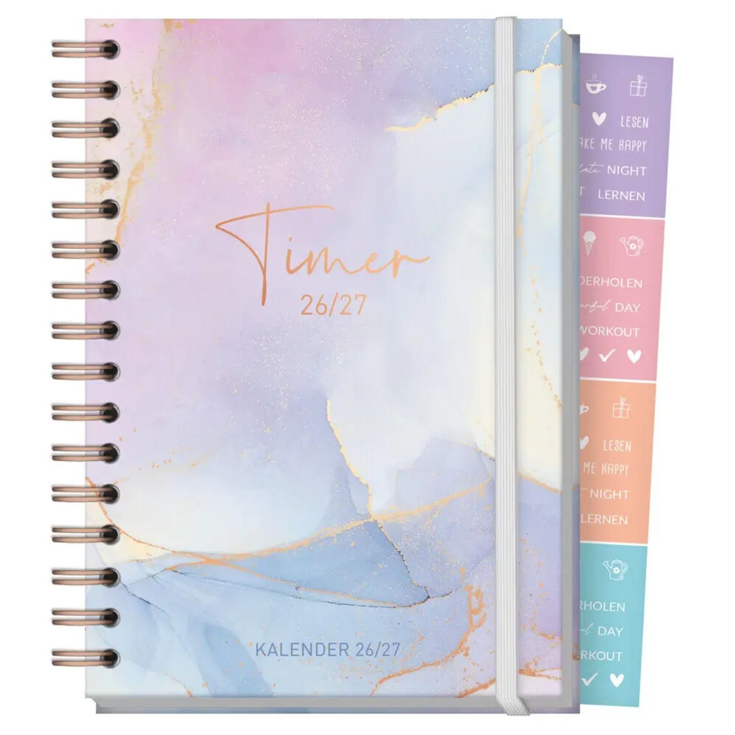 Häfft Schülerkalender Häfft-Timer Fancy 26/27 [Bleu & Rosé] EM