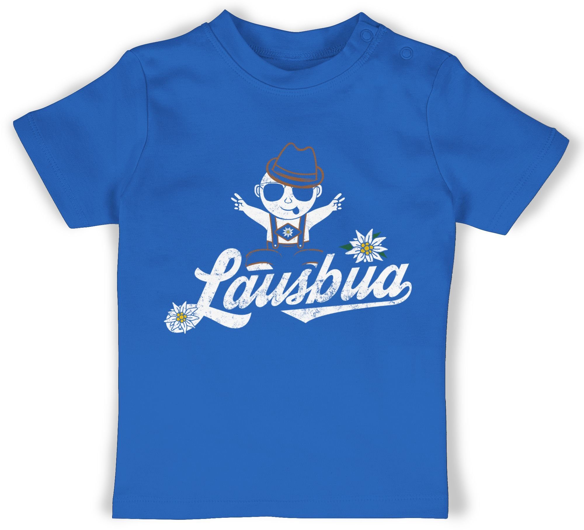 Shirtracer T-Shirt Lausbua Baby I Wiesn Lustig Witzig Mode für Oktoberfest Baby Outfit 2 Royalblau