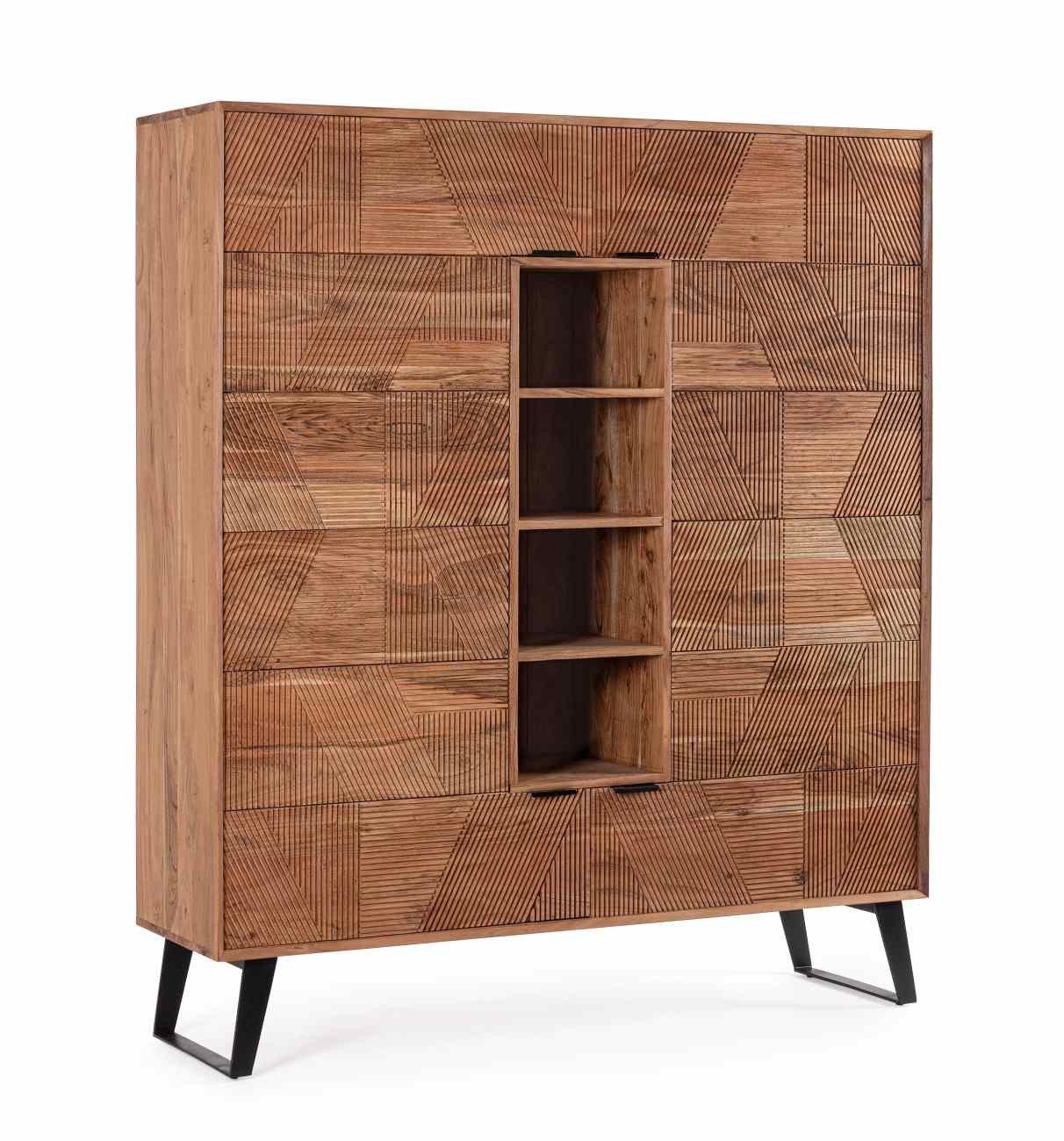 Feeling4Home Highboard Isar aus Akazienholz, 145 cm