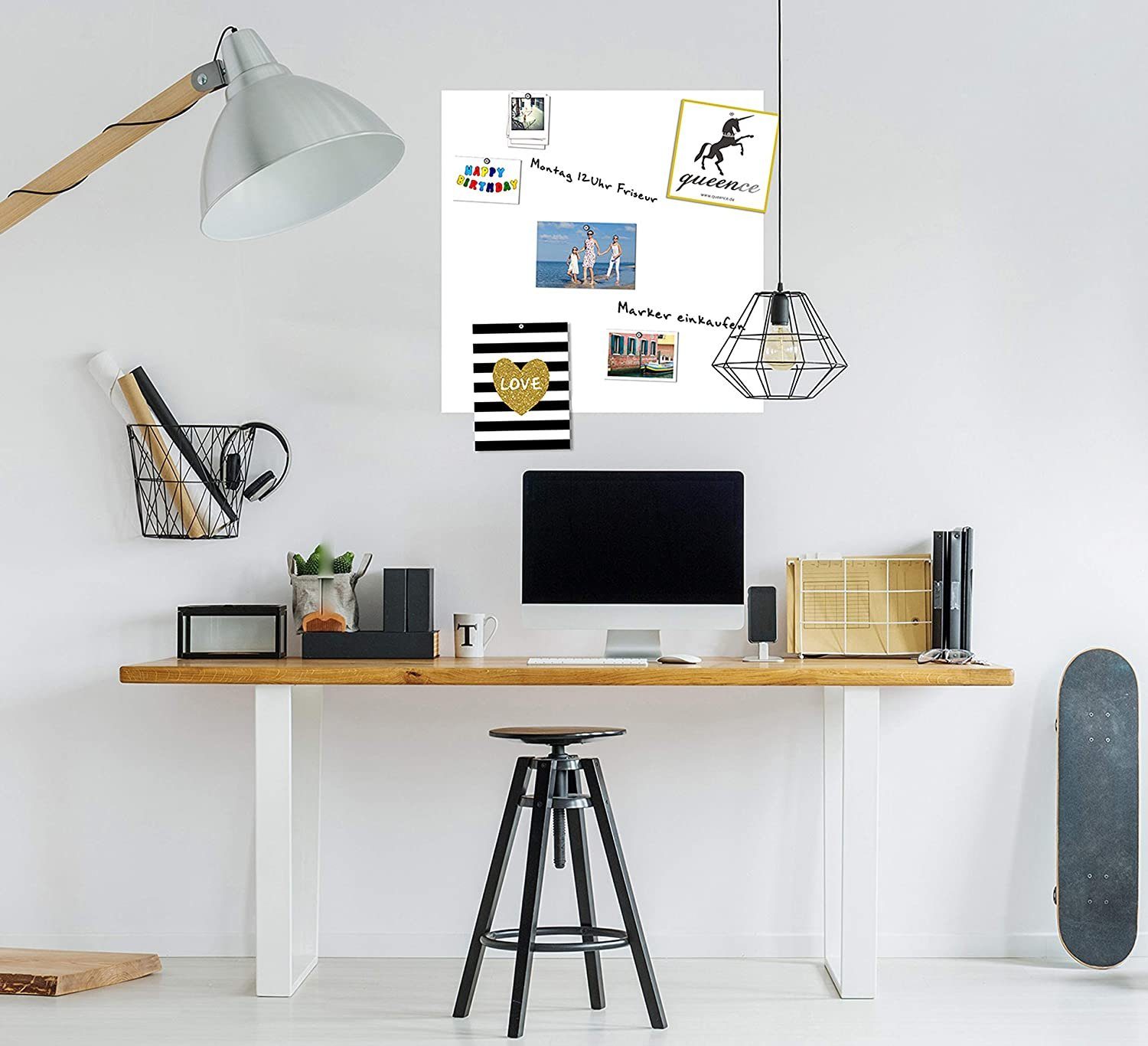 queence Magnetfolie Whiteboard,selbstklebende magnetische Folie,Kalender-Lokal produziert, (1St), selbstklebend - magnetisch - inkl. Stift + Neodym-Magnete