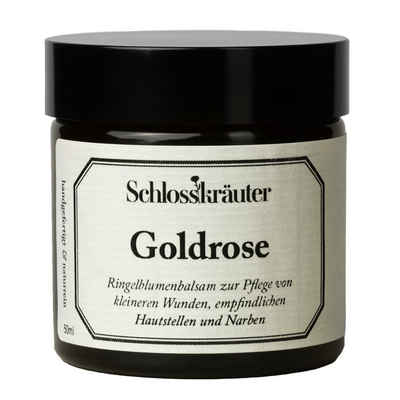 Schlosskräuter Hautcreme Goldrose Ringelblumensalbe natürliche Narbencreme mit Propolis 50ml Einzelpackung, 100% natürliche Inhaltsstoffe