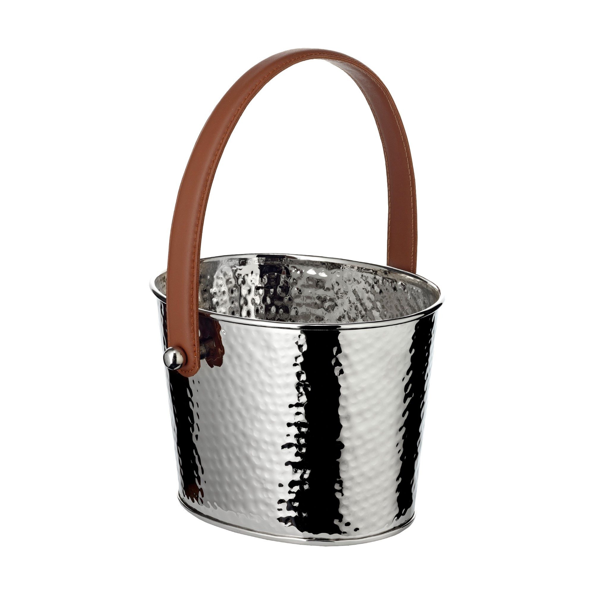 EDZARD Sektkühler Gavin, Kühler, Flaschenkühler, Weinkühler in Silber - vernickelt, Ø 32cm