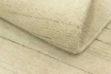 Wollteppich Loribaft Teppich handgewebt naturweiß, morgenland, rechteckig, Höhe: 8 mm, Kurzflor