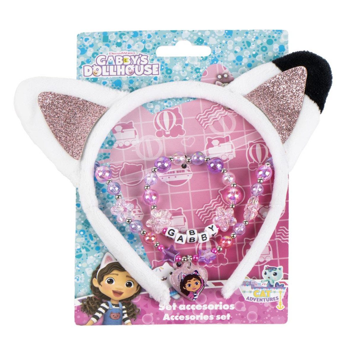 Dreamworks Gabby’s Dollhouse Diadem Kinder Accessoires Schmuckset 3 teilig Accessoires Geschenkset (1-tlg)